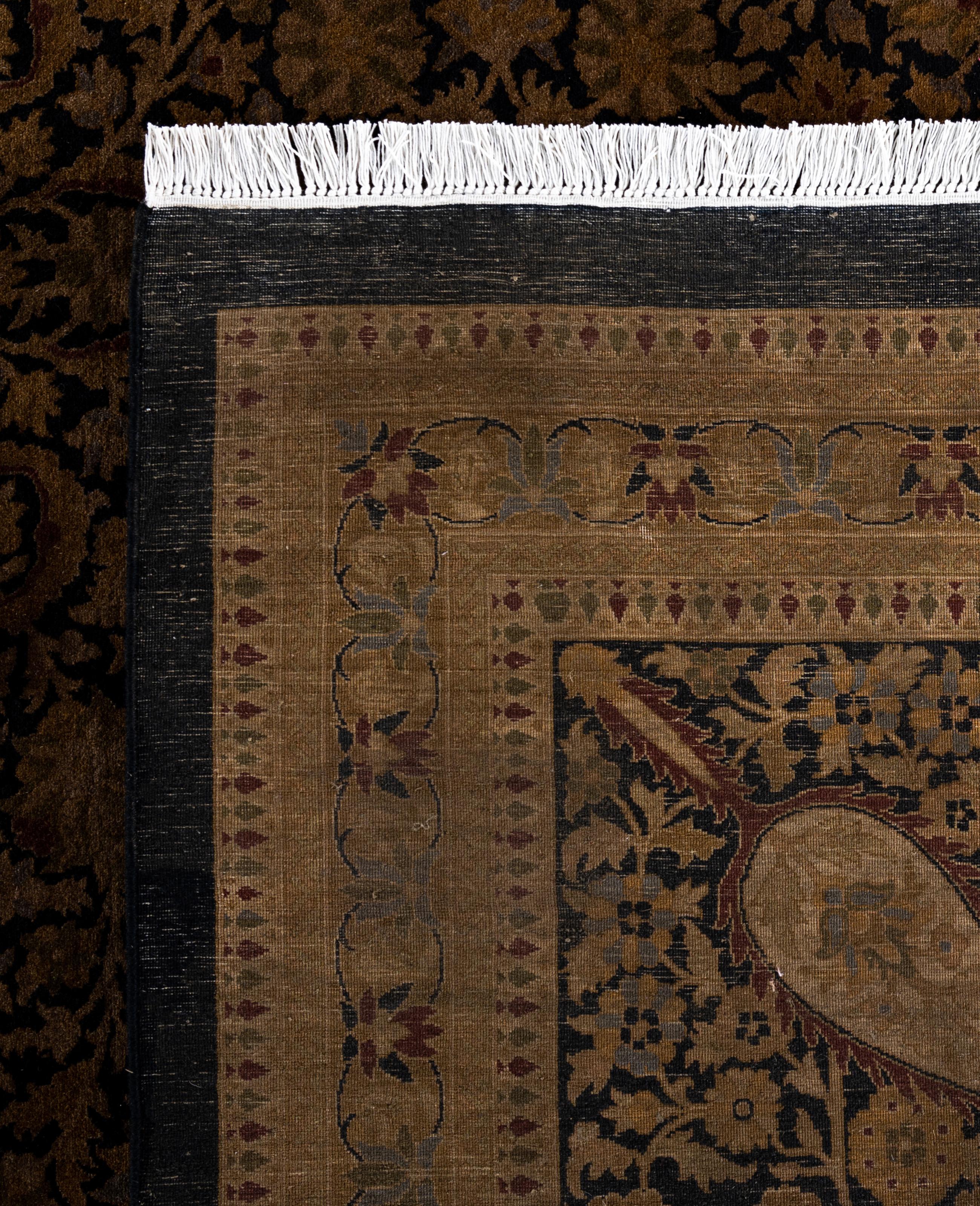 Alfombra de lana Overdyed One-of-a-Kind Dorada 12' 2