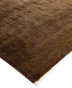 Overdyed One-of-a-Kind Wool Gold Area Rug 8' 3" x 10' 3"