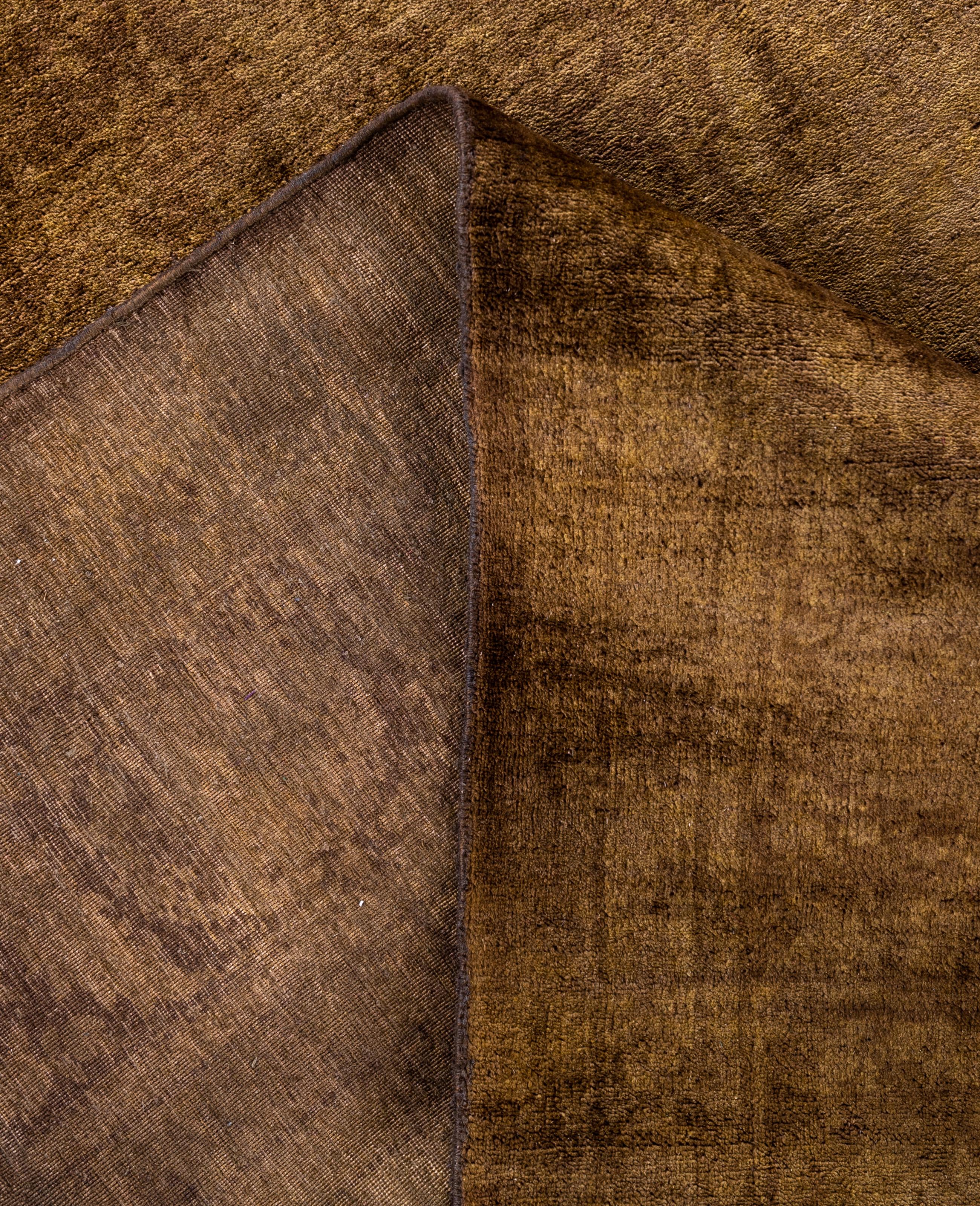 Overdyed Einzigartige Wolle Gold Bereich Teppich 8' 3