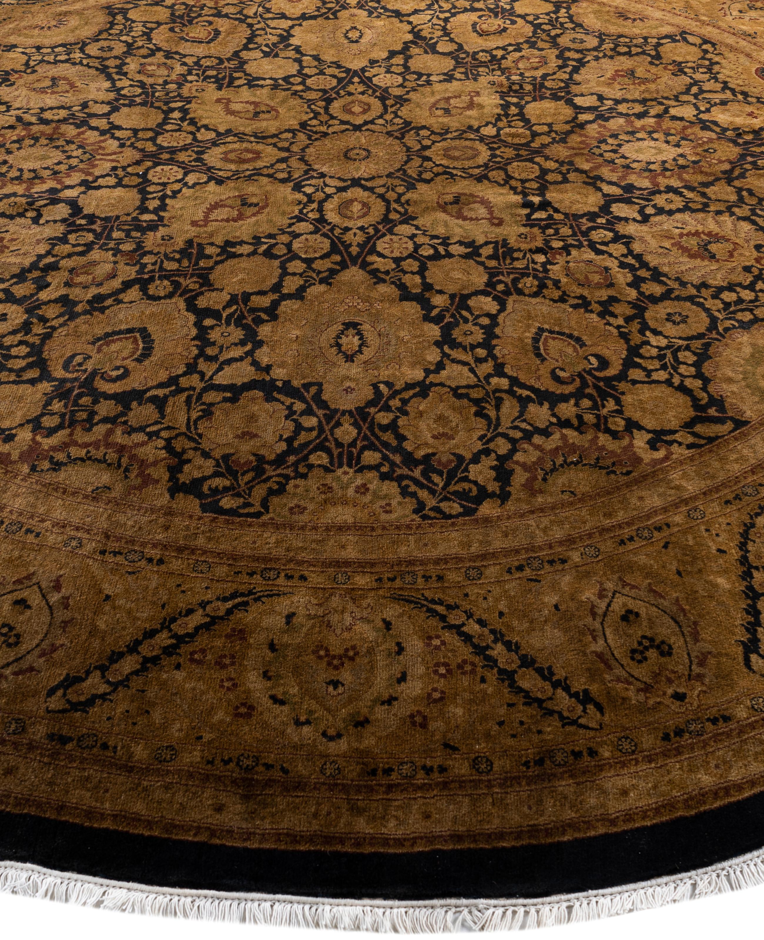 Overdyed One-of-a-Kind Wolle Gold Runde Bereich Teppich 10' 1
