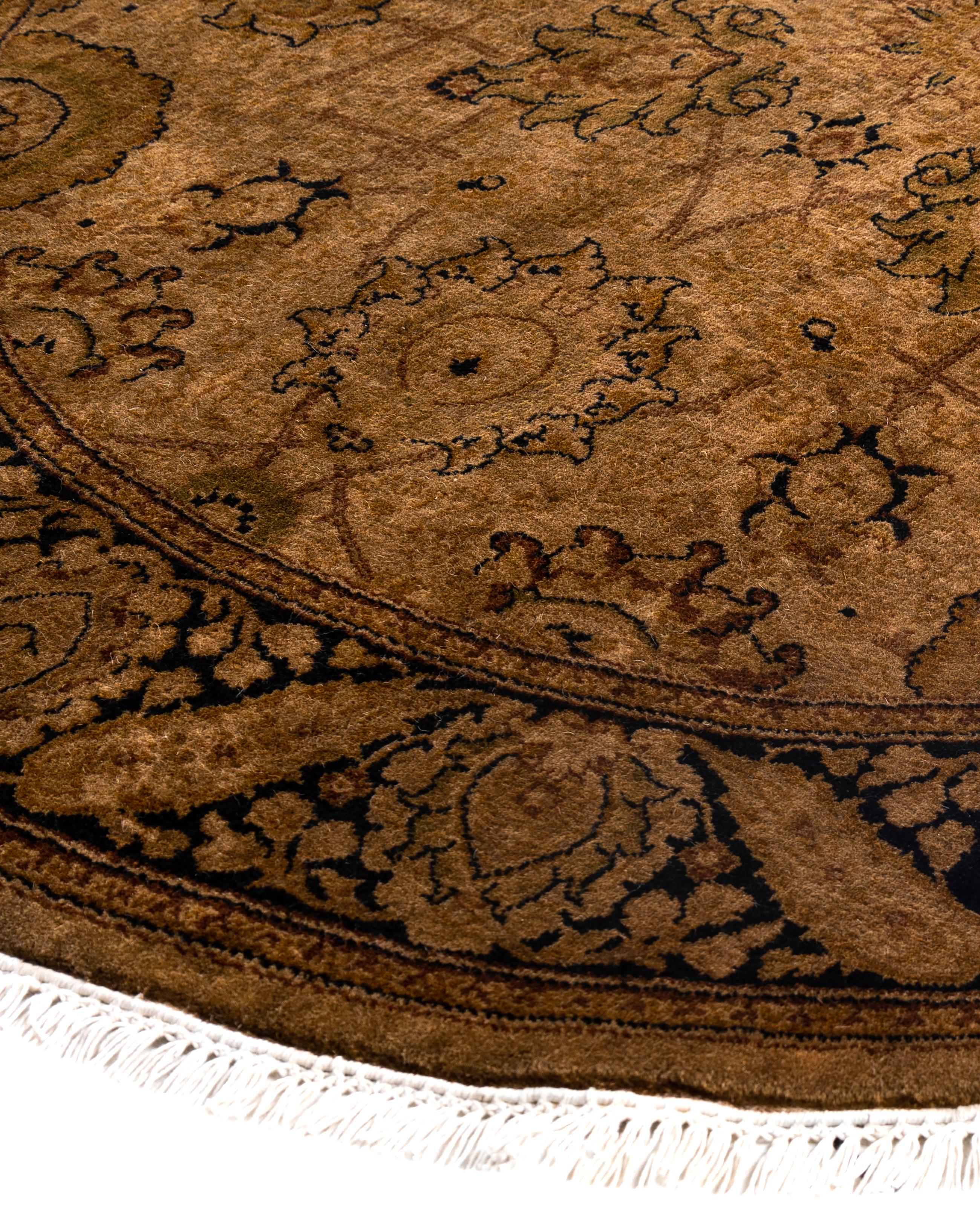 Over-dyed area rugs are created by taking vintage or traditional rugs and applying a vibrant, monochromatic dye over the existing patterns. This technique results in a bold, modern aesthetic while preserving the intricate designs beneath, blending