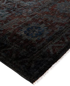 Overdyed One-of-a-Kind Wool Gray Area Rug 11' 9" x 16' 10"