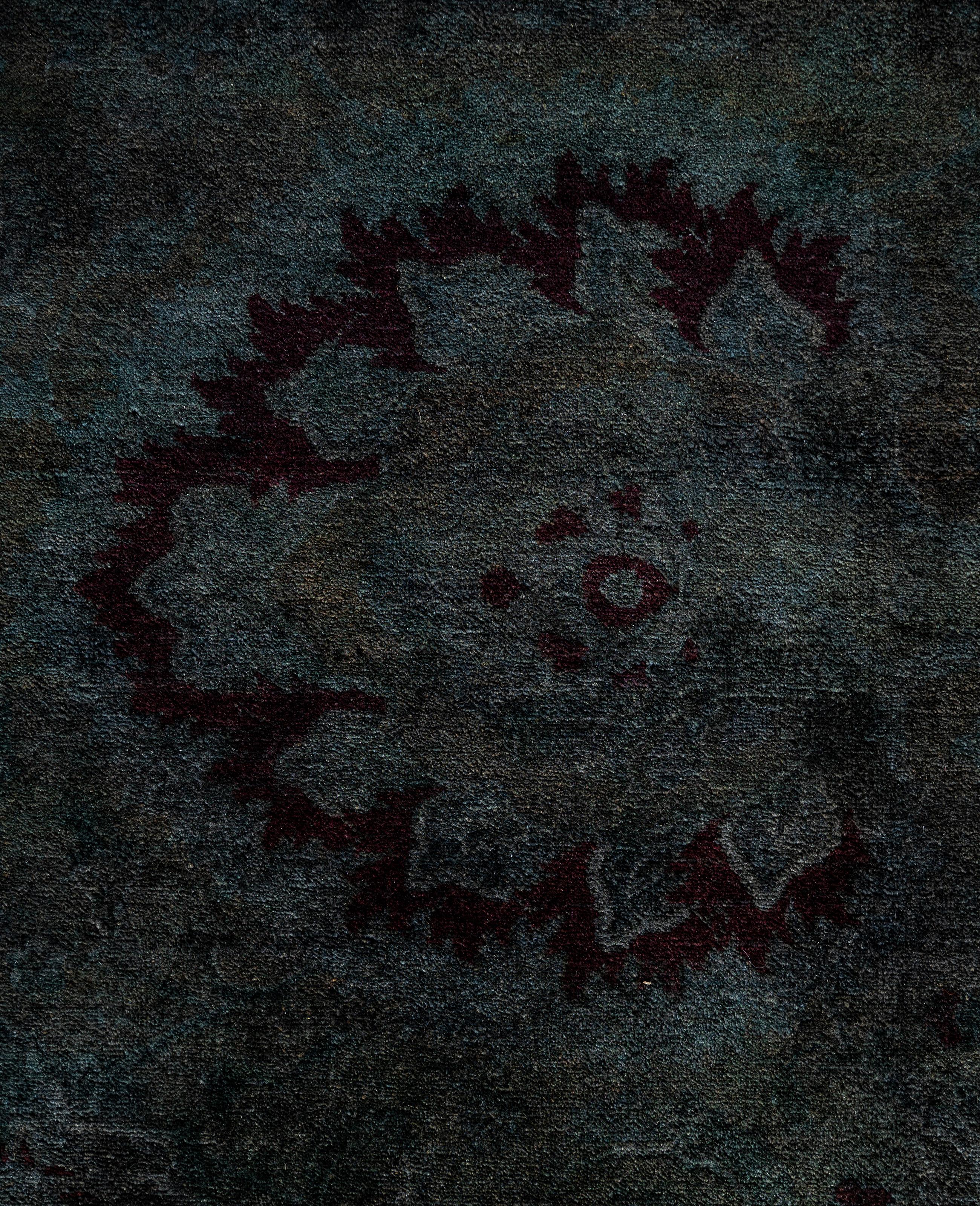 Alfombra de lana Overdyed Gris Única 12' 2