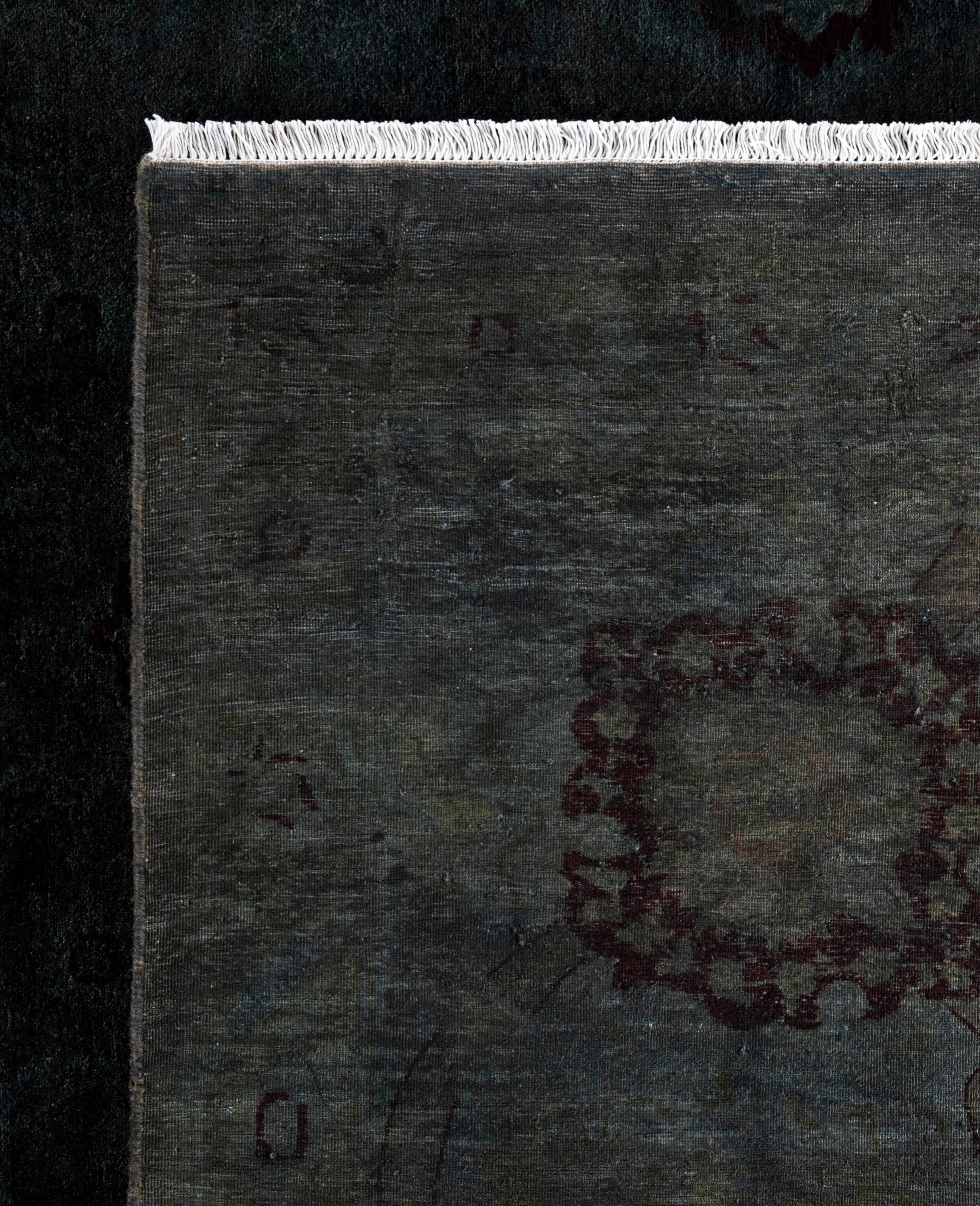 Alfombra de lana Overdyed Gris Única 12' 2