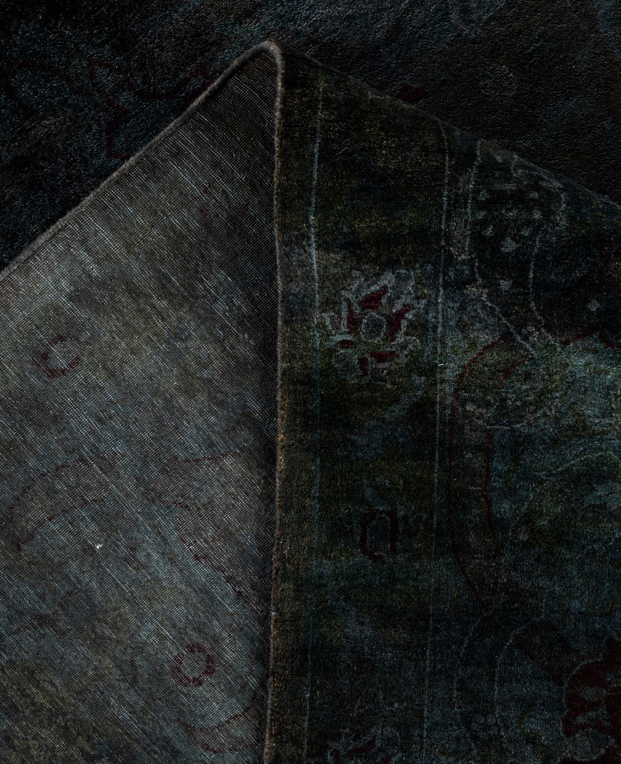 Alfombra de lana Overdyed Gris Única 12' 2