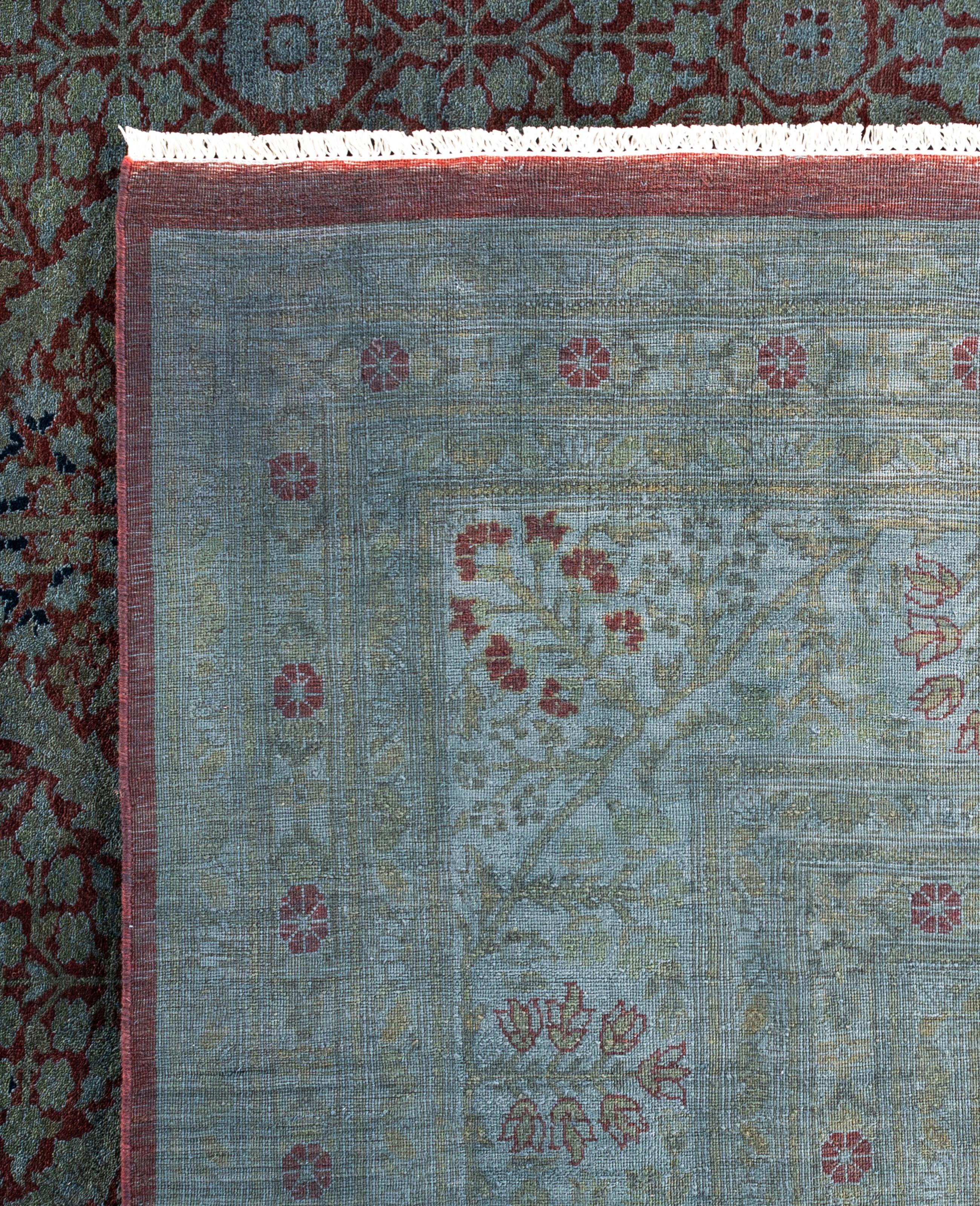 Tapis de sol en laine Overdyed One-of-a-Kind Gray 12' 2