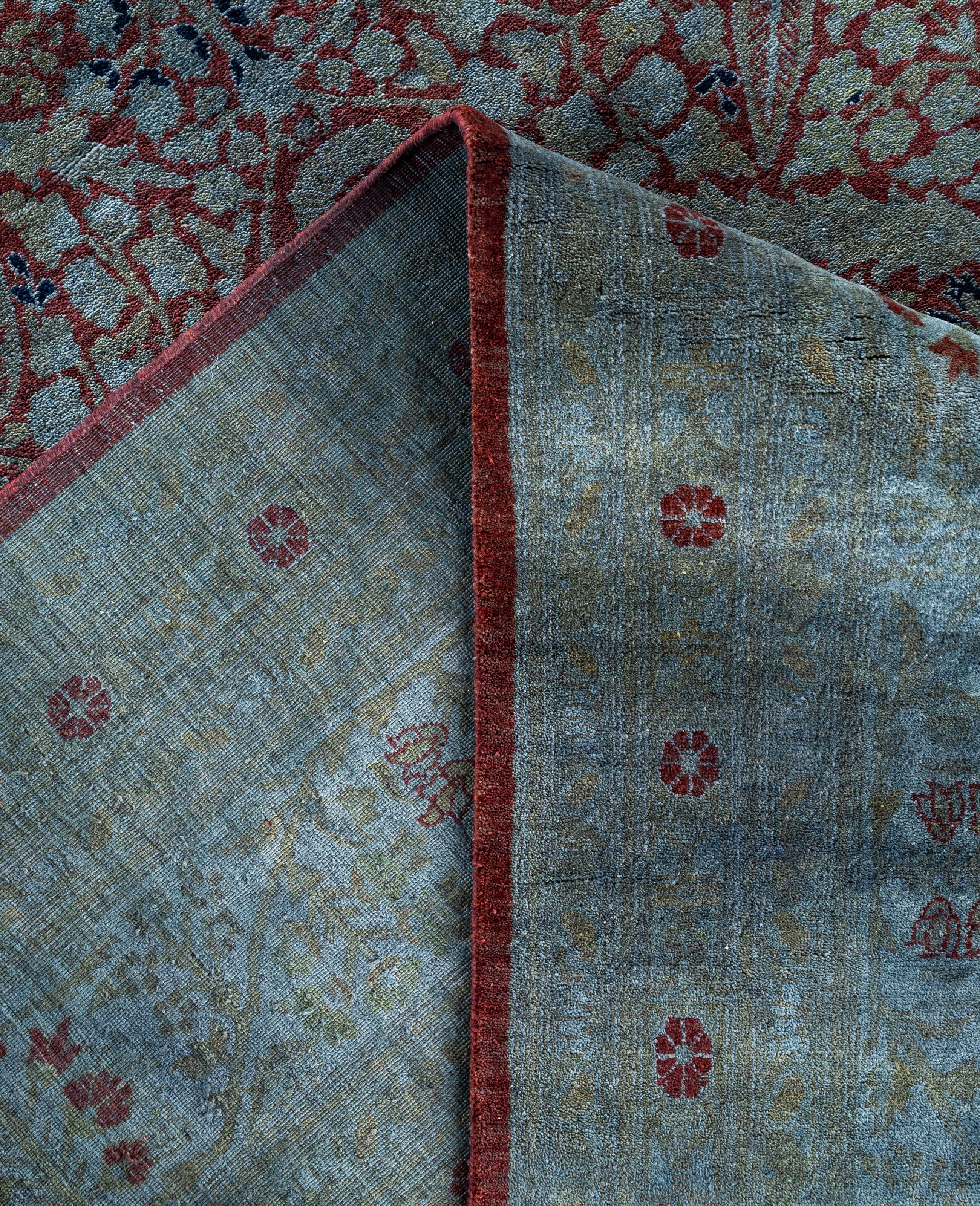 XXIe siècle et contemporain Tapis de sol en laine Overdyed One-of-a-Kind Gray 12' 2