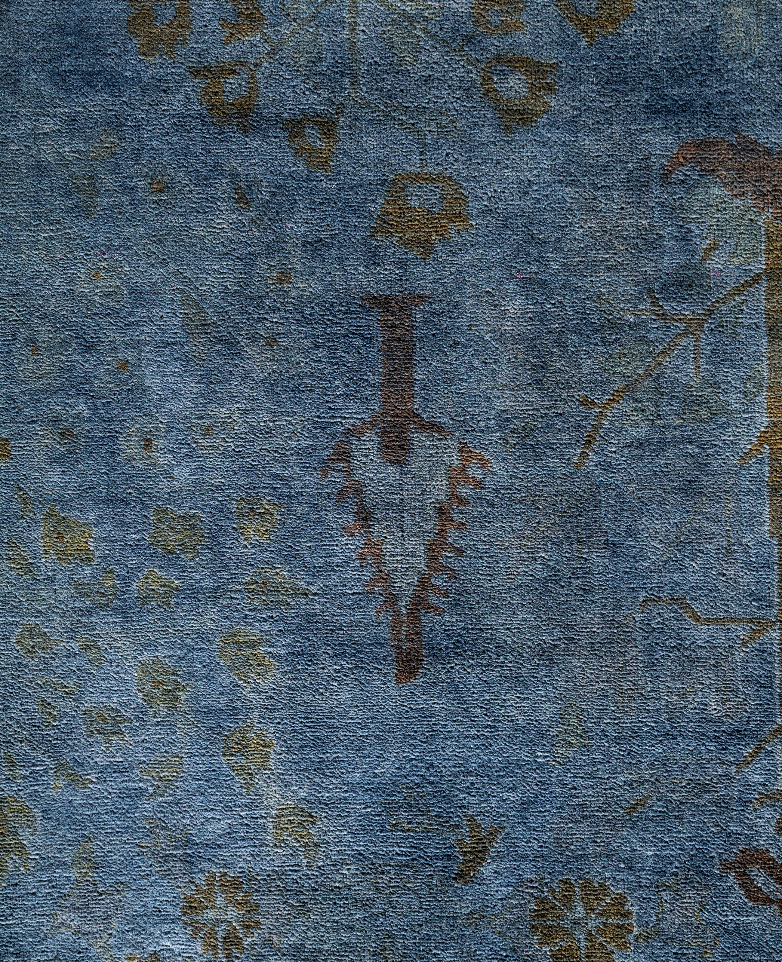 Alfombra de lana Overdyed Gris Única 12' 3