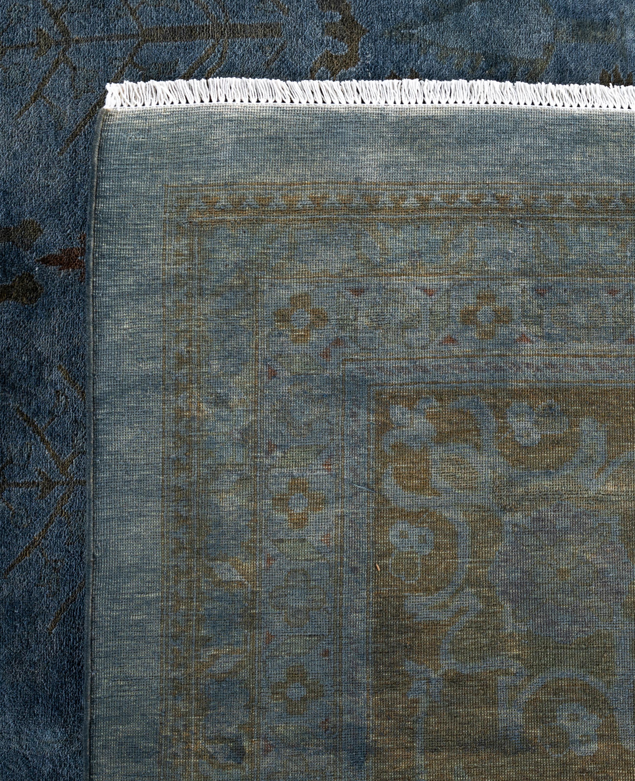 Alfombra de lana Overdyed Gris Única 12' 3
