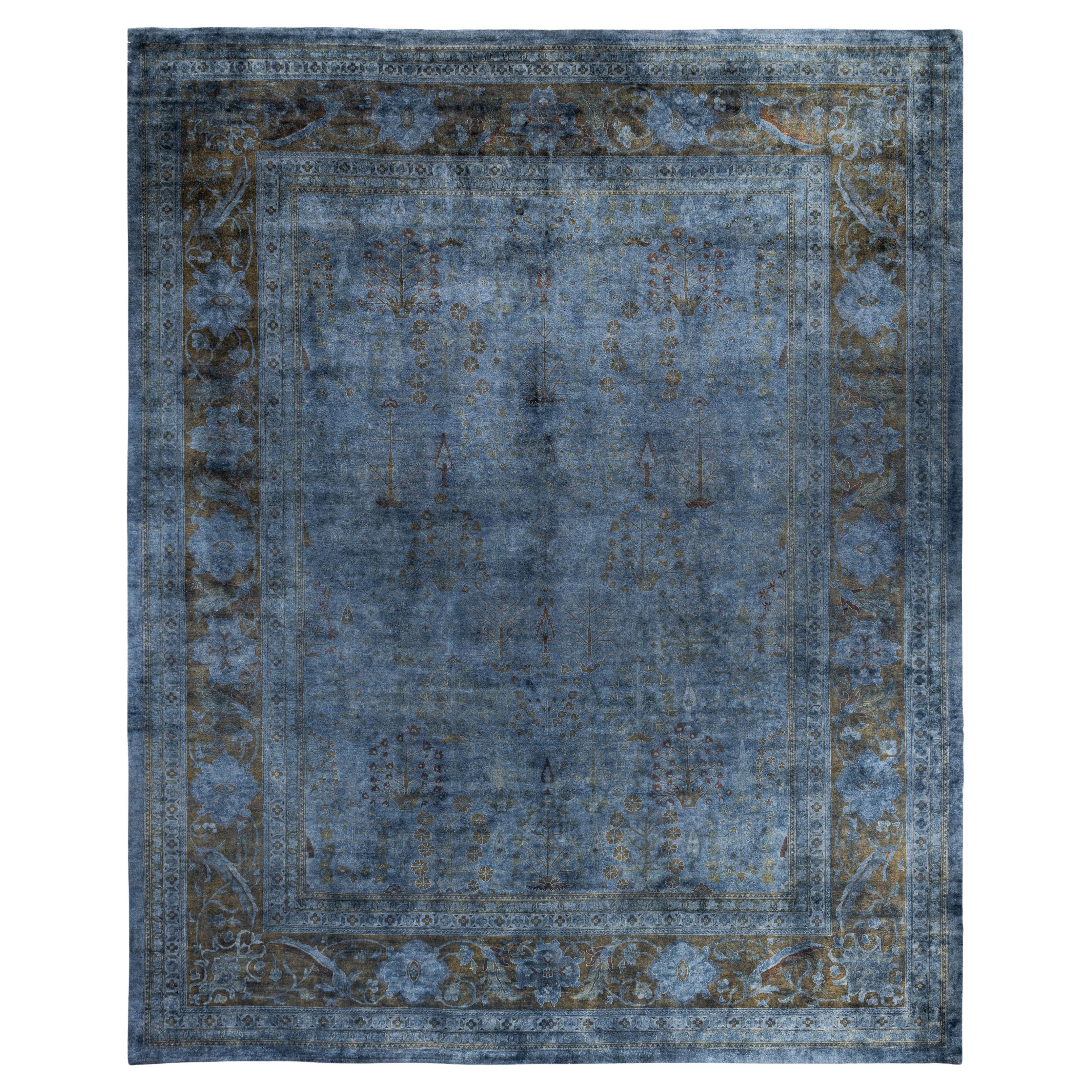 Alfombra de lana Overdyed Gris Única 12' 3" x 15' 3" en venta