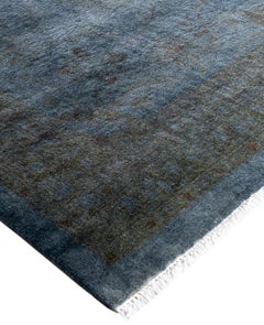 Overdyed One-of-a-Kind Wool Gray Area Rug 12' 3" x 15' 8"