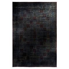 Overdyed One-of-a-Kind Wool Gray Area Rug 12' 3" x 17' 6"