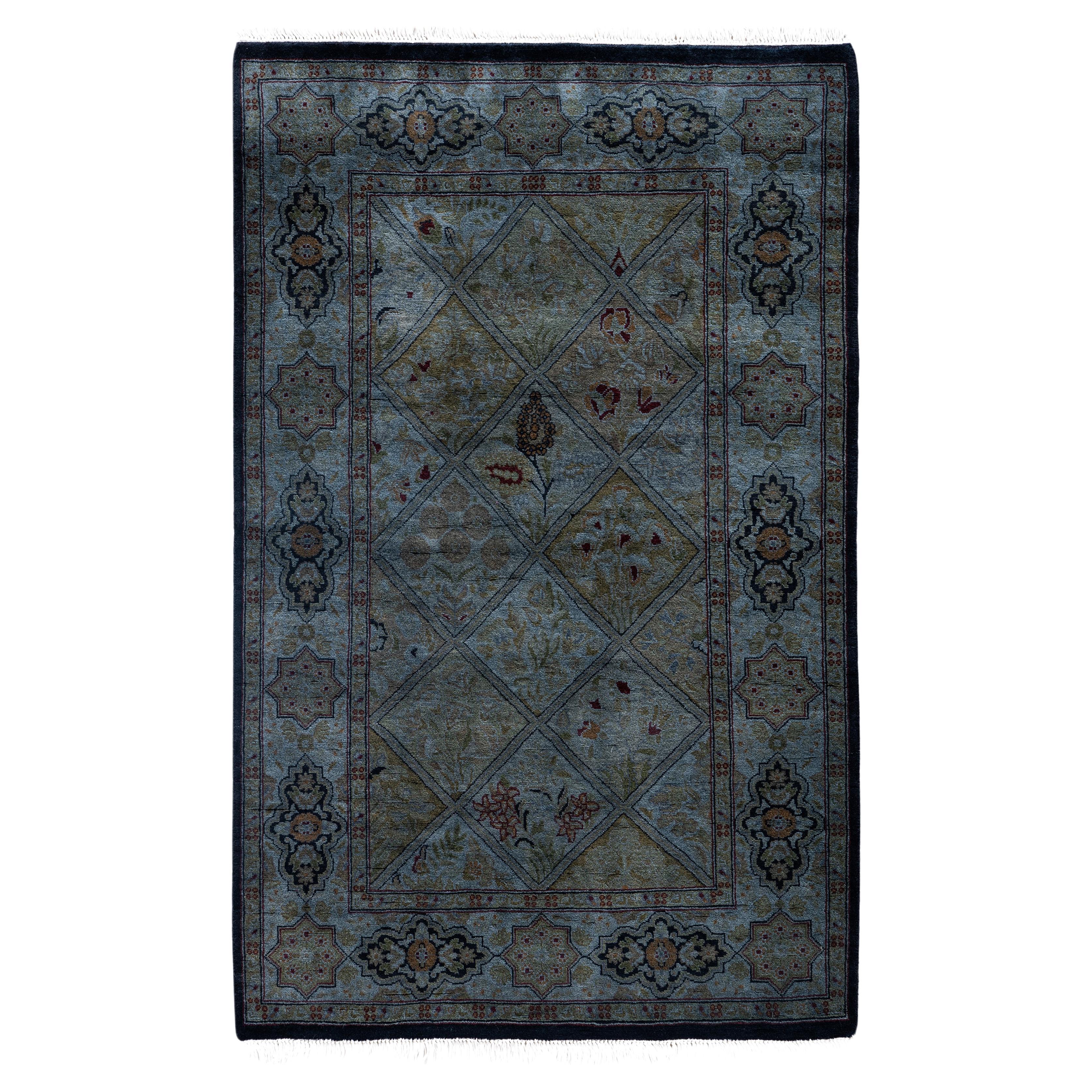 Overdyed One-of-a-Kind Wool Gray Area Rug 2' 8" x 4' 3"