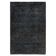 Tapis de sol en laine Overdyed One-of-a-Kind Gray 4' 3" x 6' 3"