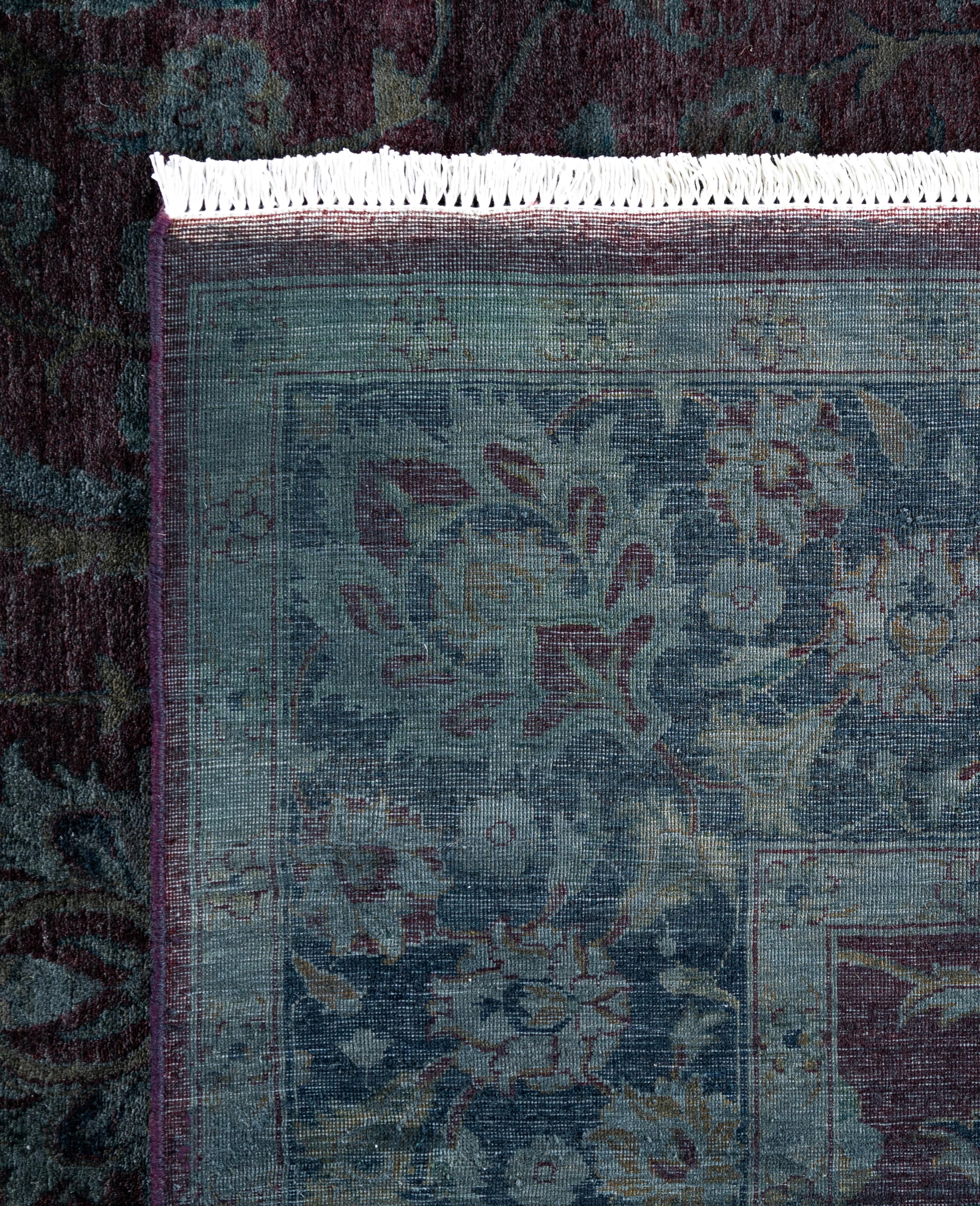 Overdyed One-of-a-Kind Wool Gray Area Rug 6' 0