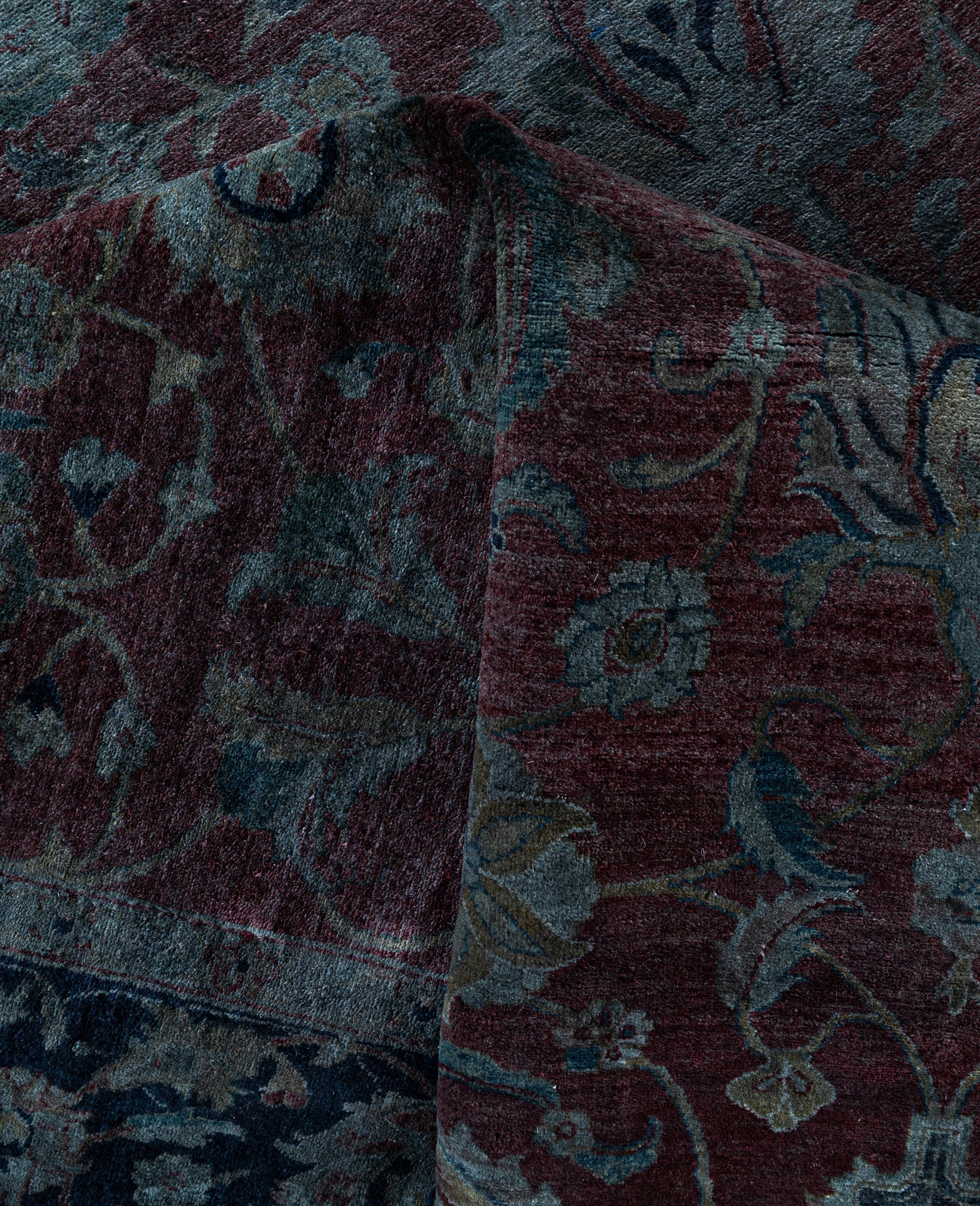 Overdyed One-of-a-Kind Wool Gray Area Rug 6' 0