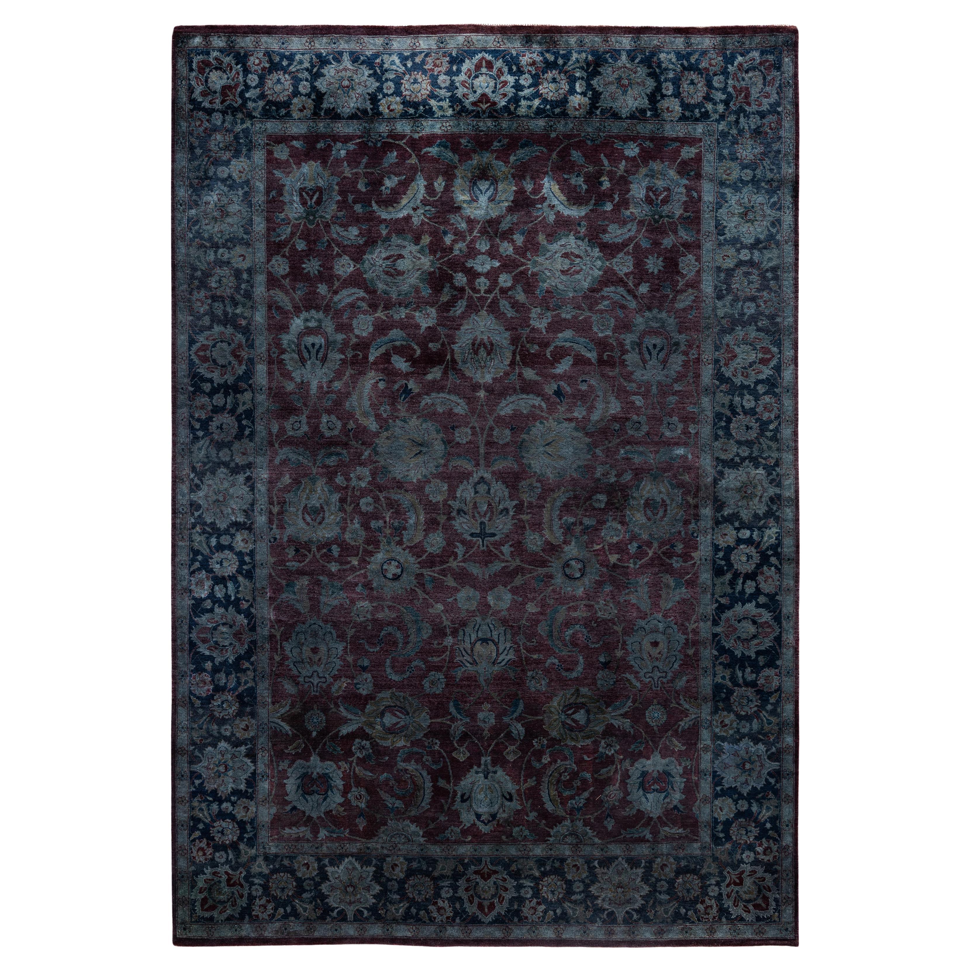 Overdyed One-of-a-Kind Wool Gray Area Rug 6' 0" x 9' 0"