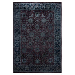 Overdyed One-of-a-Kind Wool Gray Area Rug 6' 0" x 9' 0"
