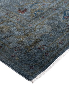 Overdyed One-of-a-Kind Wool Gray Area Rug 6' 1" x 8' 10"