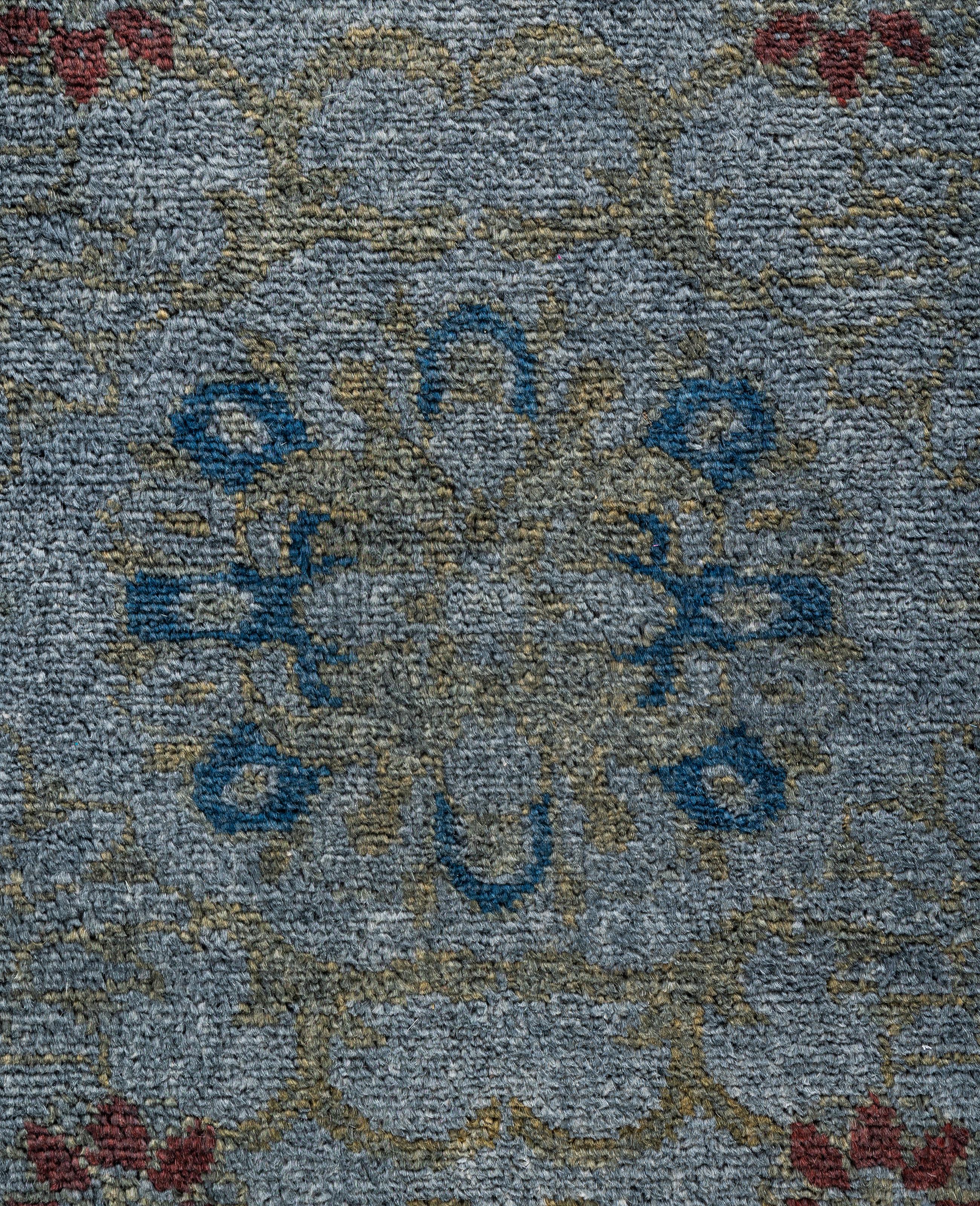 Alfombra de lana Overdyed Gris Única 6' 1