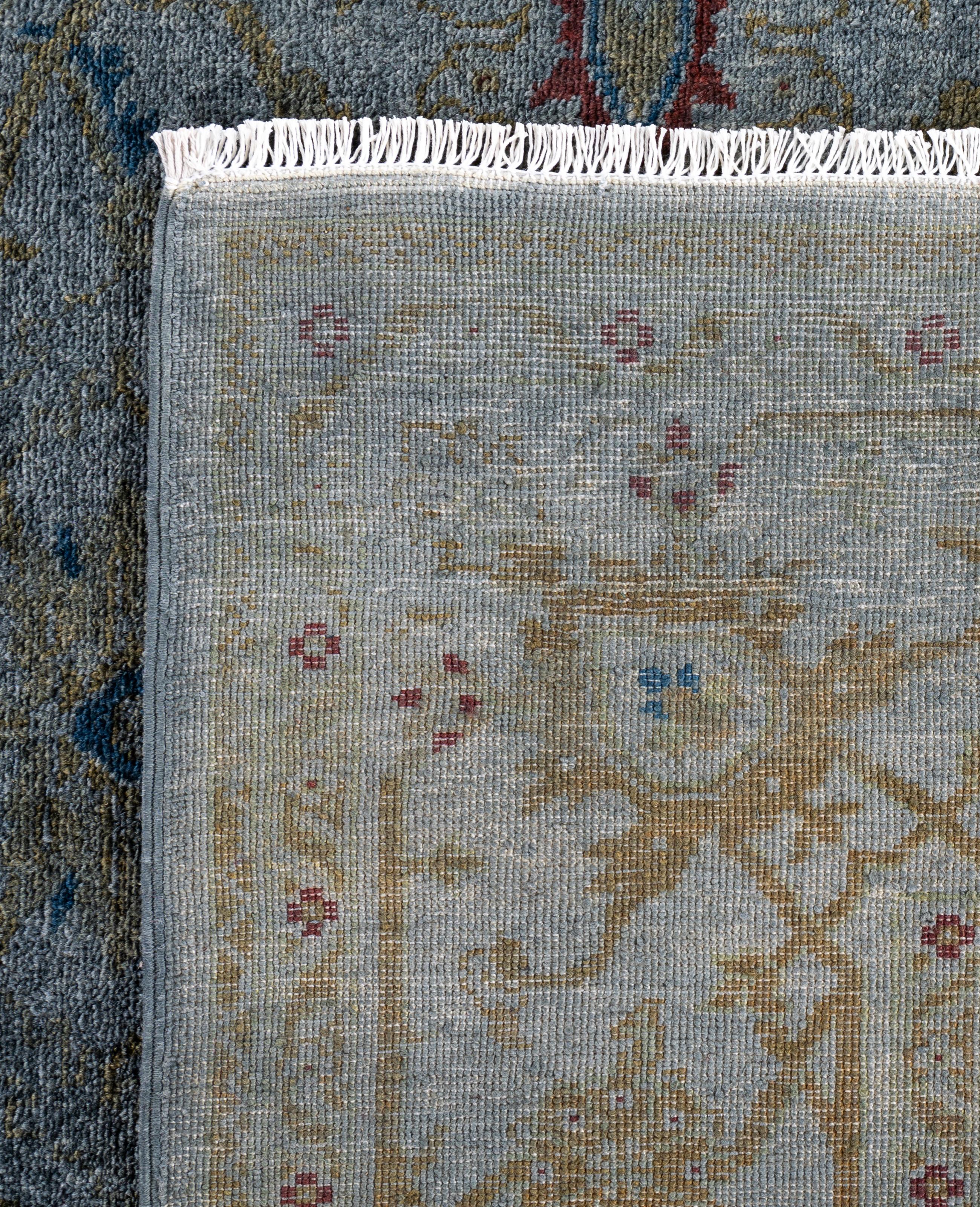 Alfombra de lana Overdyed Gris Única 6' 1