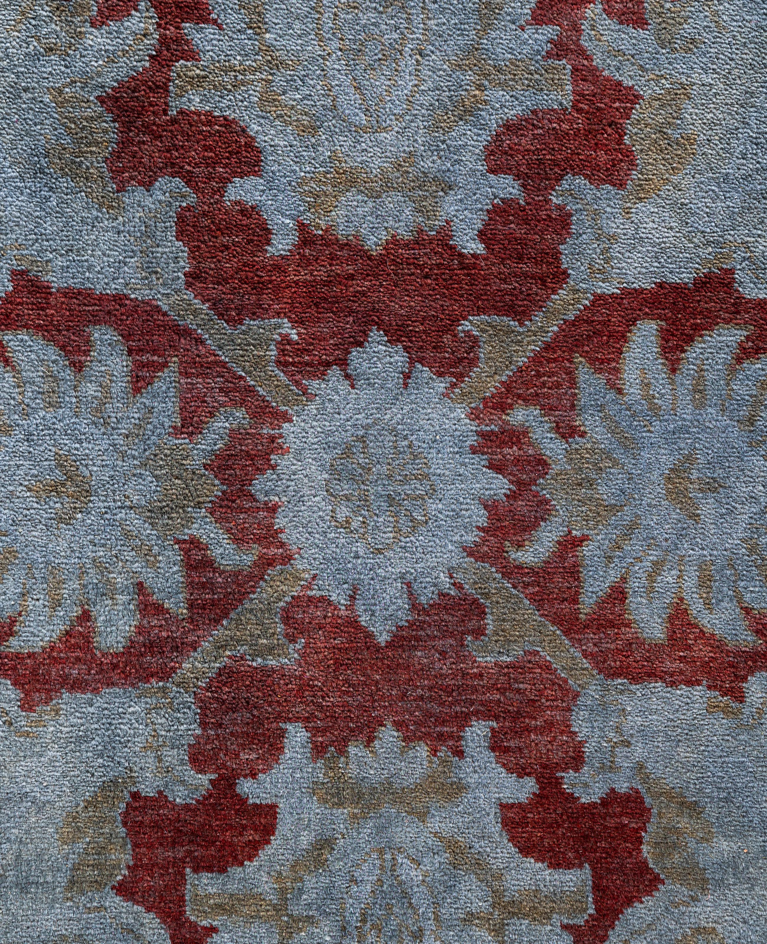Alfombra de lana Overdyed Gris Única 6' 1