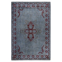 Alfombra de lana Overdyed Gris Única 6' 1" x 9' 1"