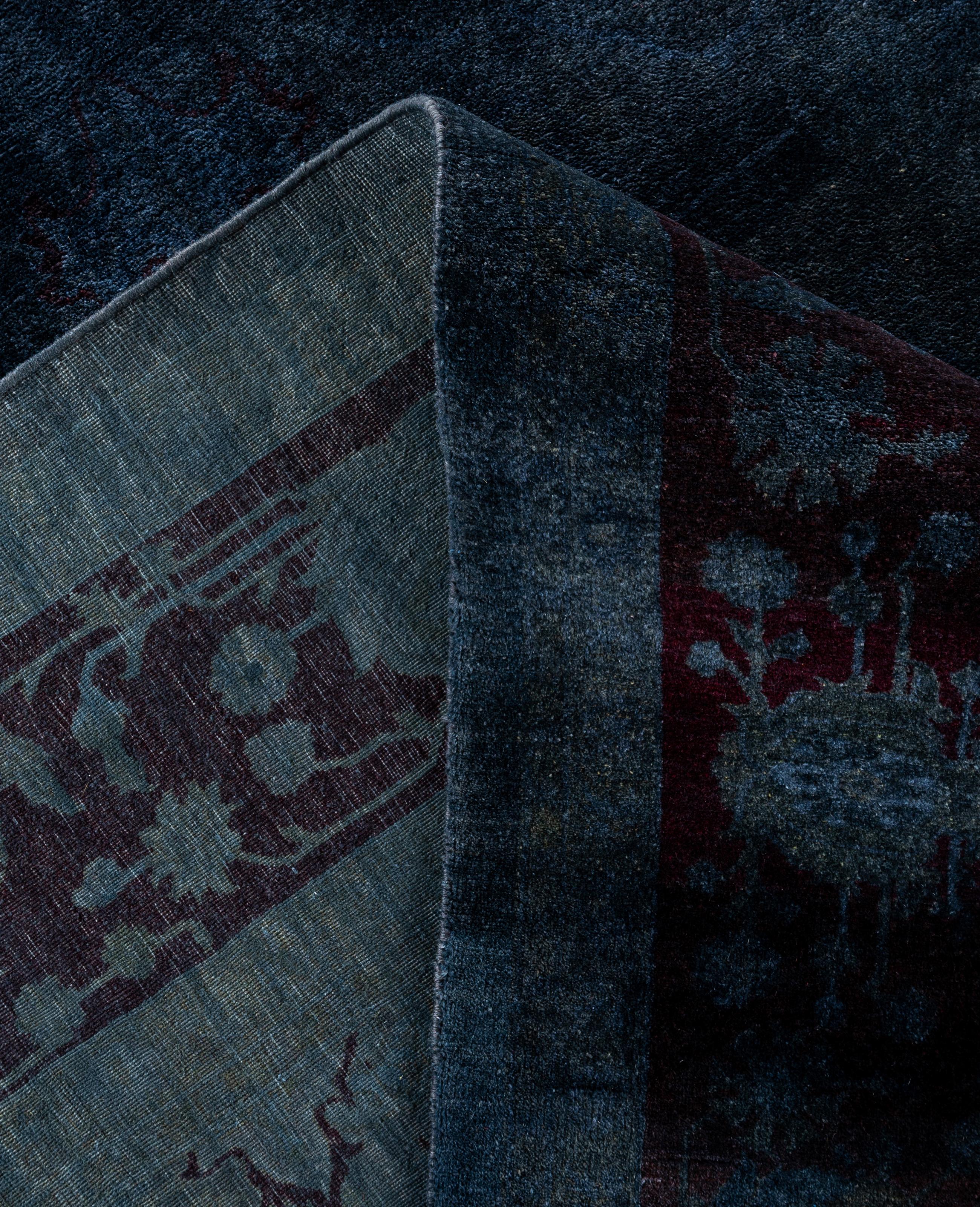 XXIe siècle et contemporain Tapis de sol en laine Overdyed One-of-a-Kind Gray 6' 2