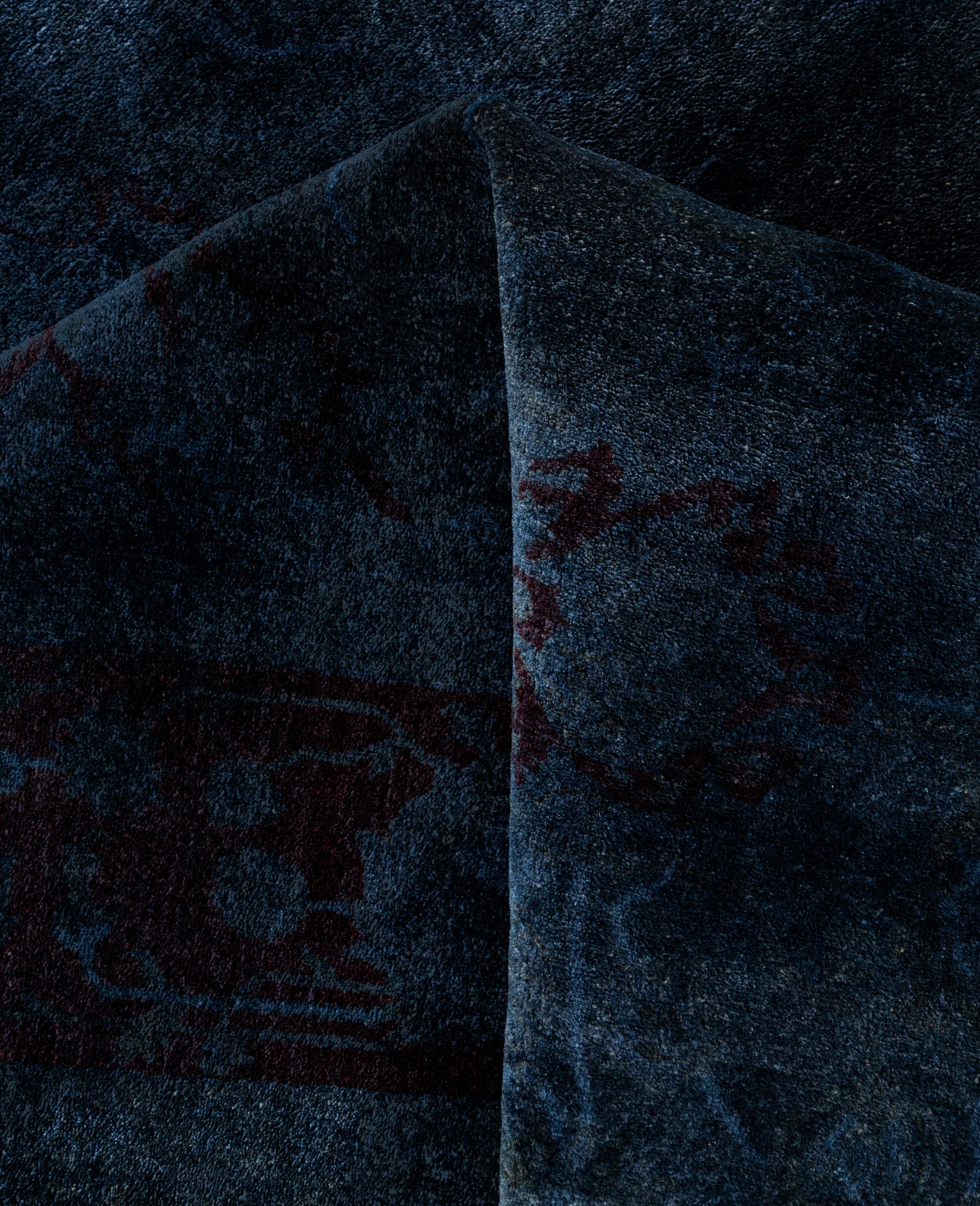 Laine Tapis de sol en laine Overdyed One-of-a-Kind Gray 6' 2