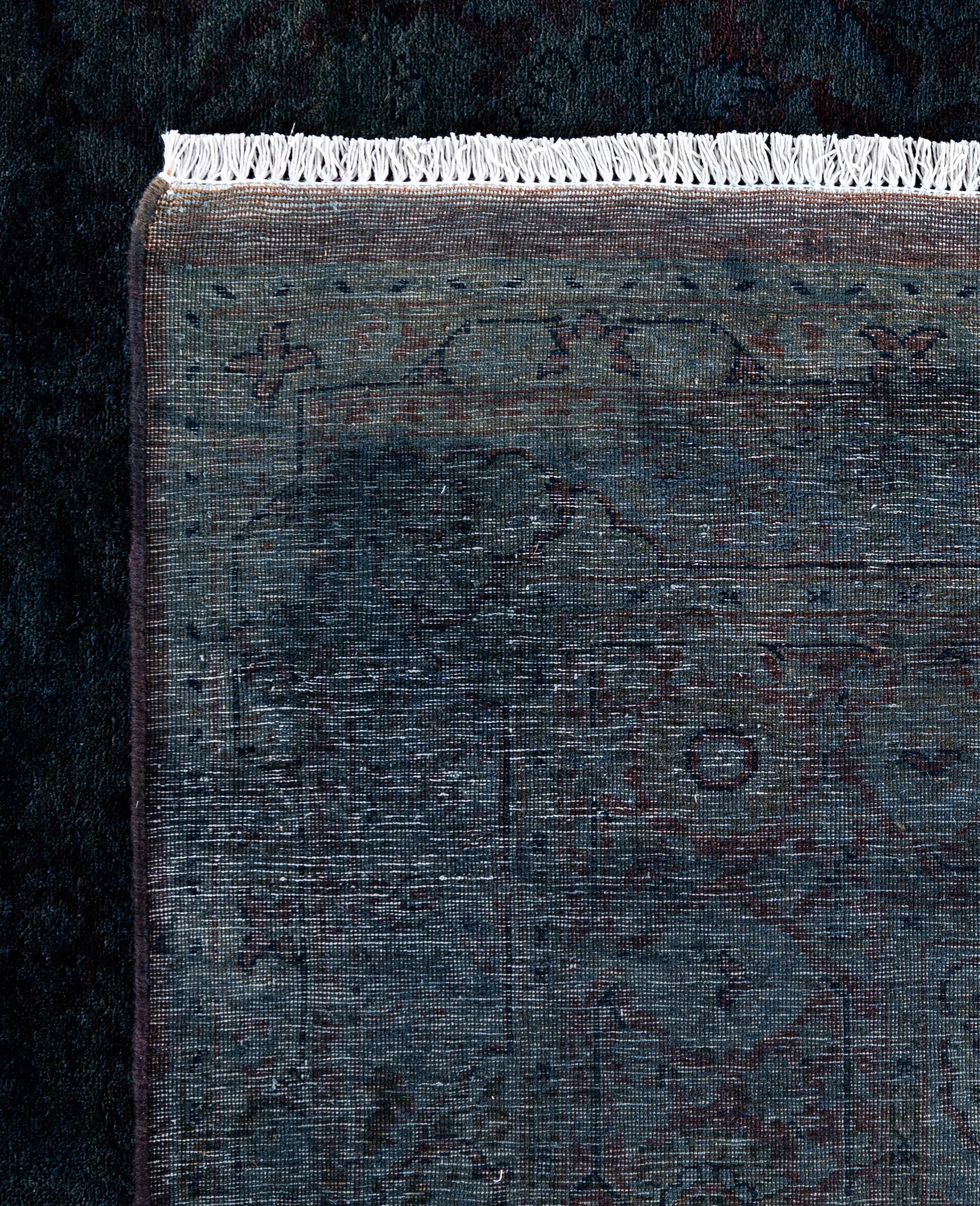 Tapis de sol en laine Overdyed One-of-a-Kind Gray 6' 3