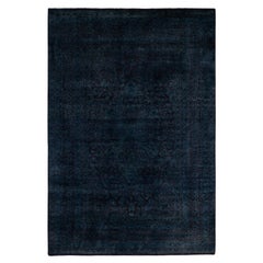 Tapis de sol en laine Overdyed One-of-a-Kind Gray 6' 3" x 9' 3"