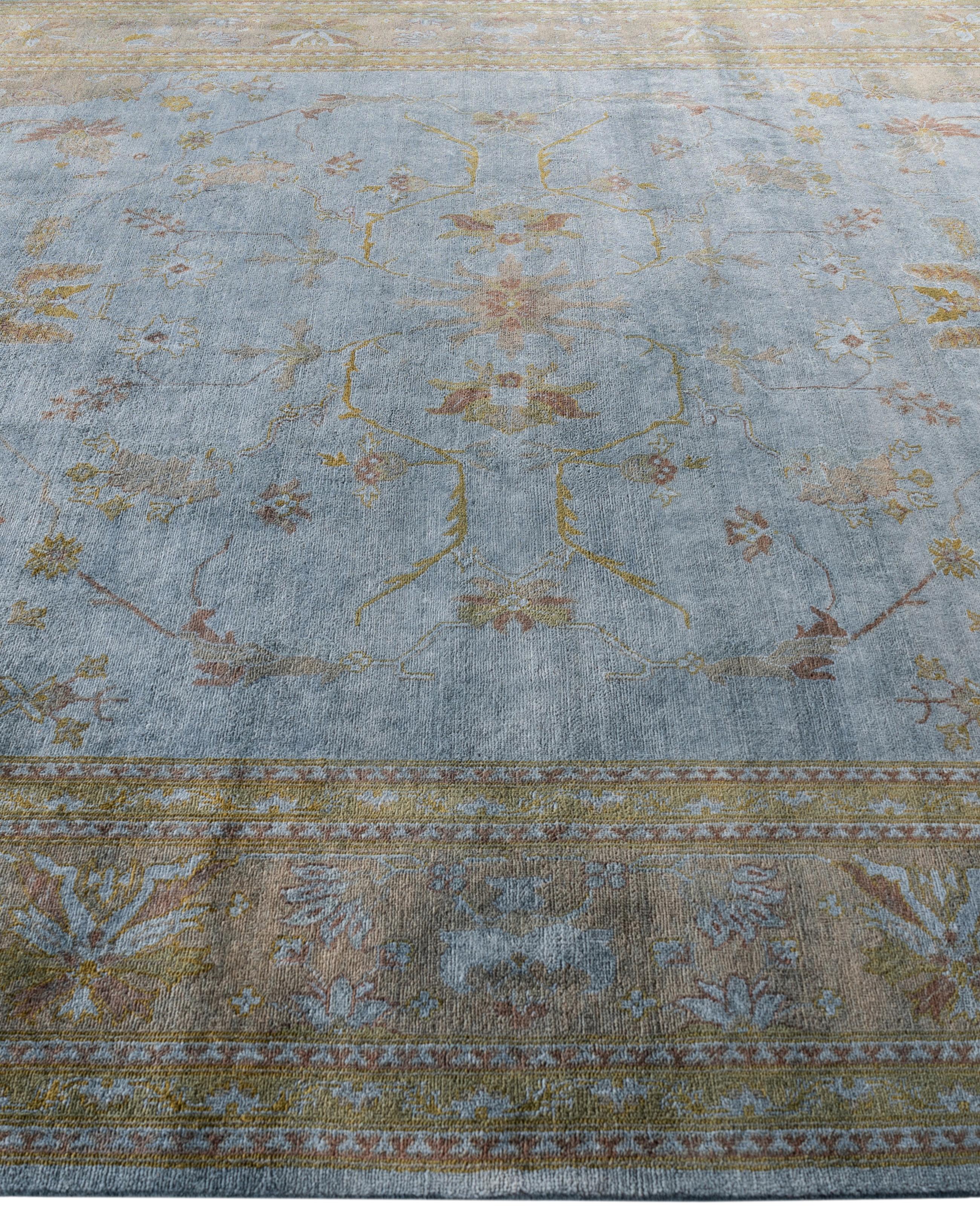 Alfombra de lana Overdyed Gris Única 8' 1