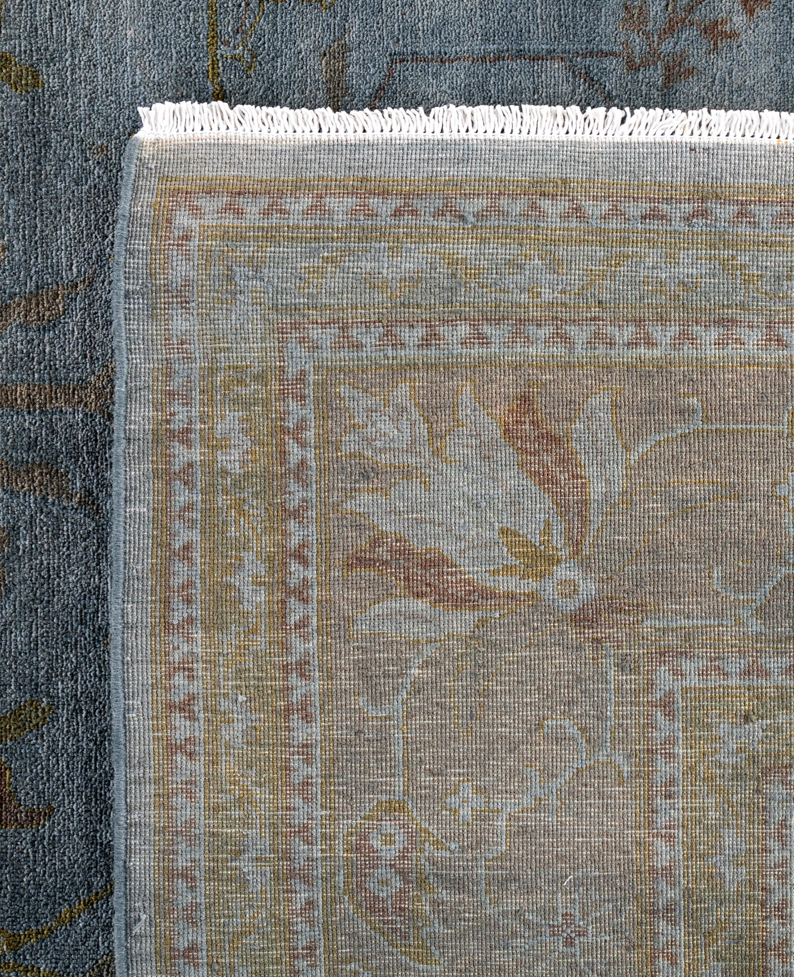 Alfombra de lana Overdyed Gris Única 8' 1