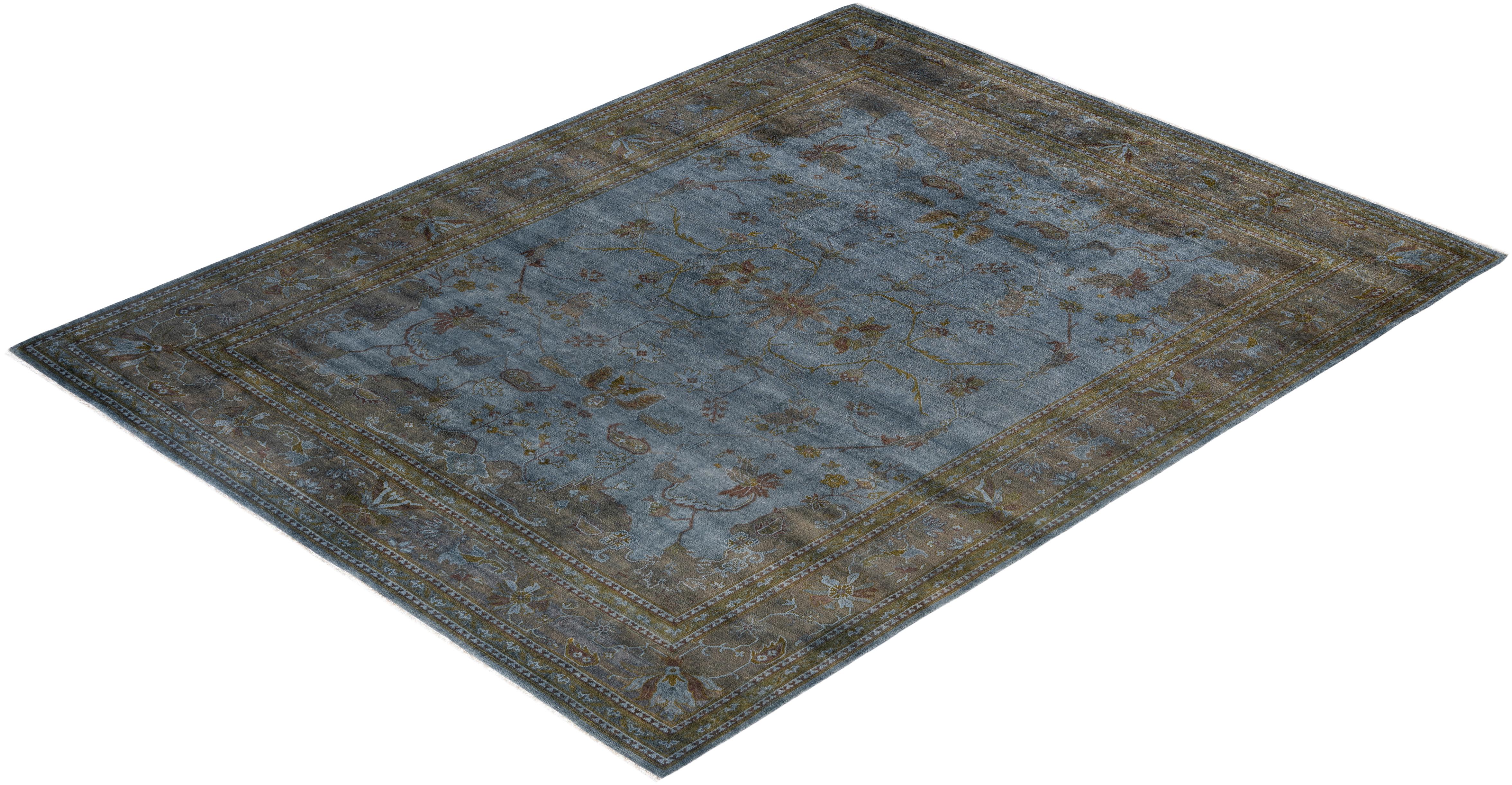 Alfombra de lana Overdyed Gris Única 8' 1