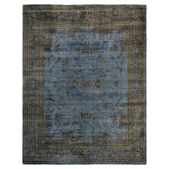Alfombra de lana Overdyed Gris Única 8' 1" x 10' 5"