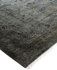 Overdyed Einzigartige Wolle Gray Bereich Teppich 8' 3" x 10' 1"