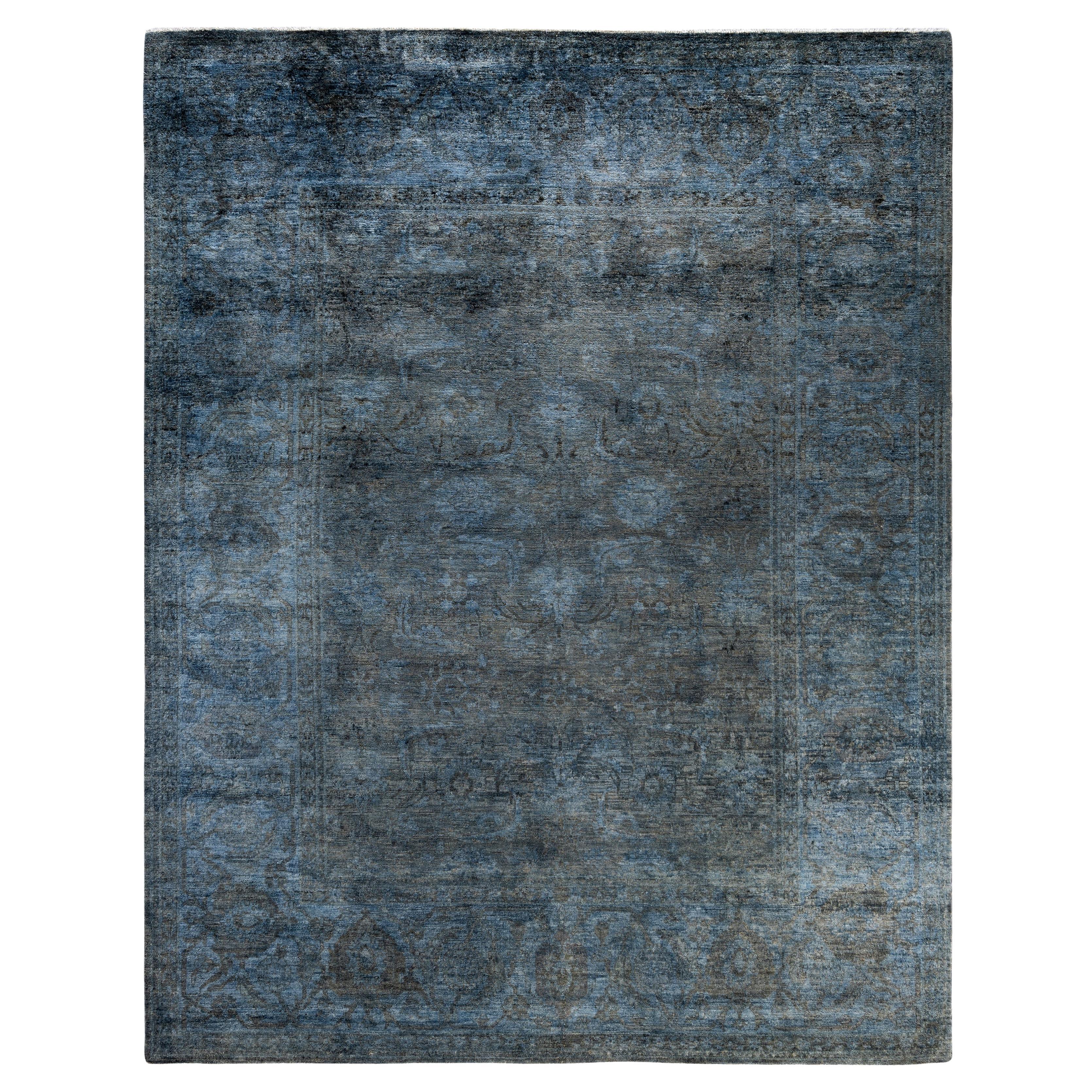 Alfombra de lana Overdyed Gris Única 8' 3" x 10' 1"