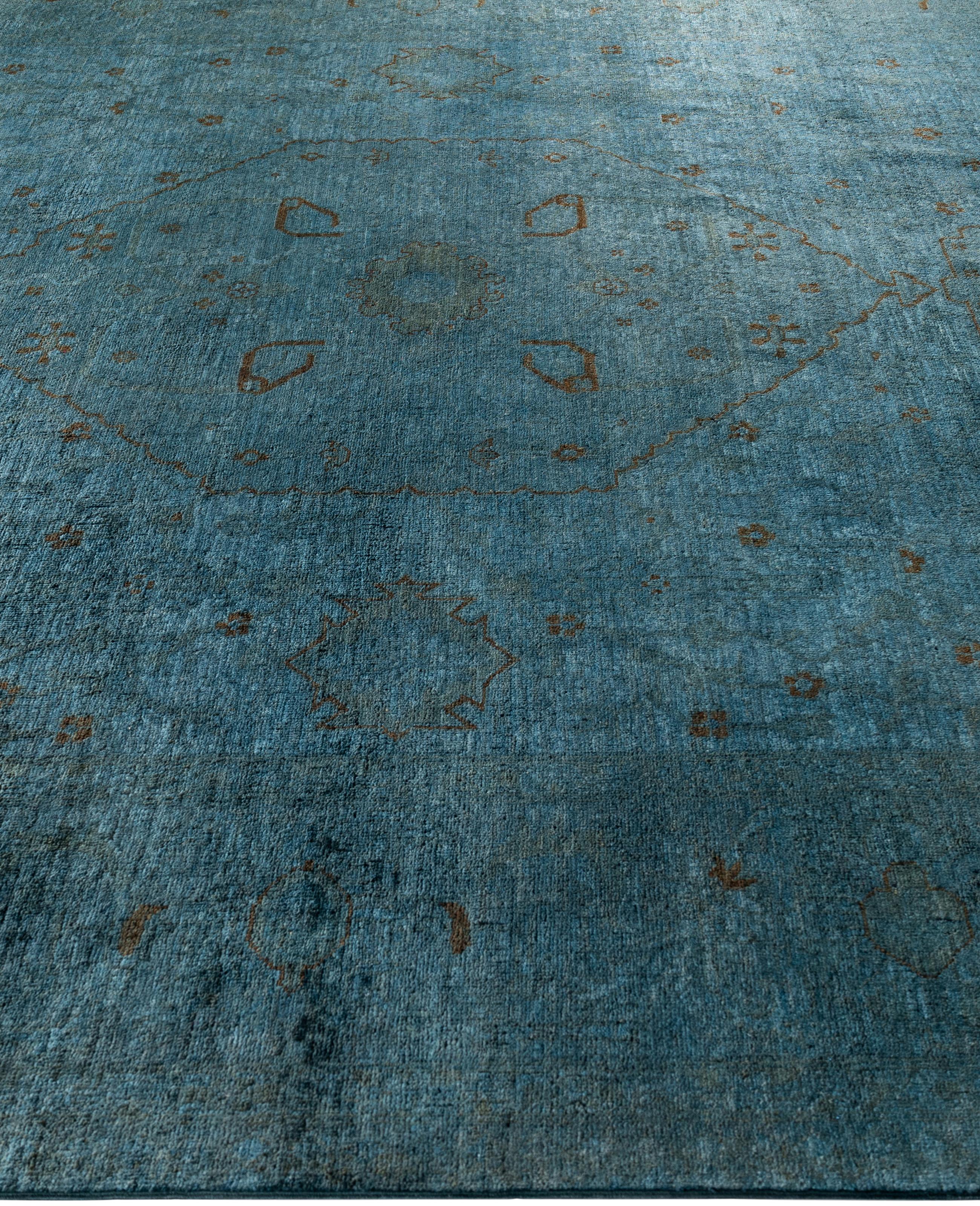 Alfombra de lana Overdyed Gris Única 8' 3