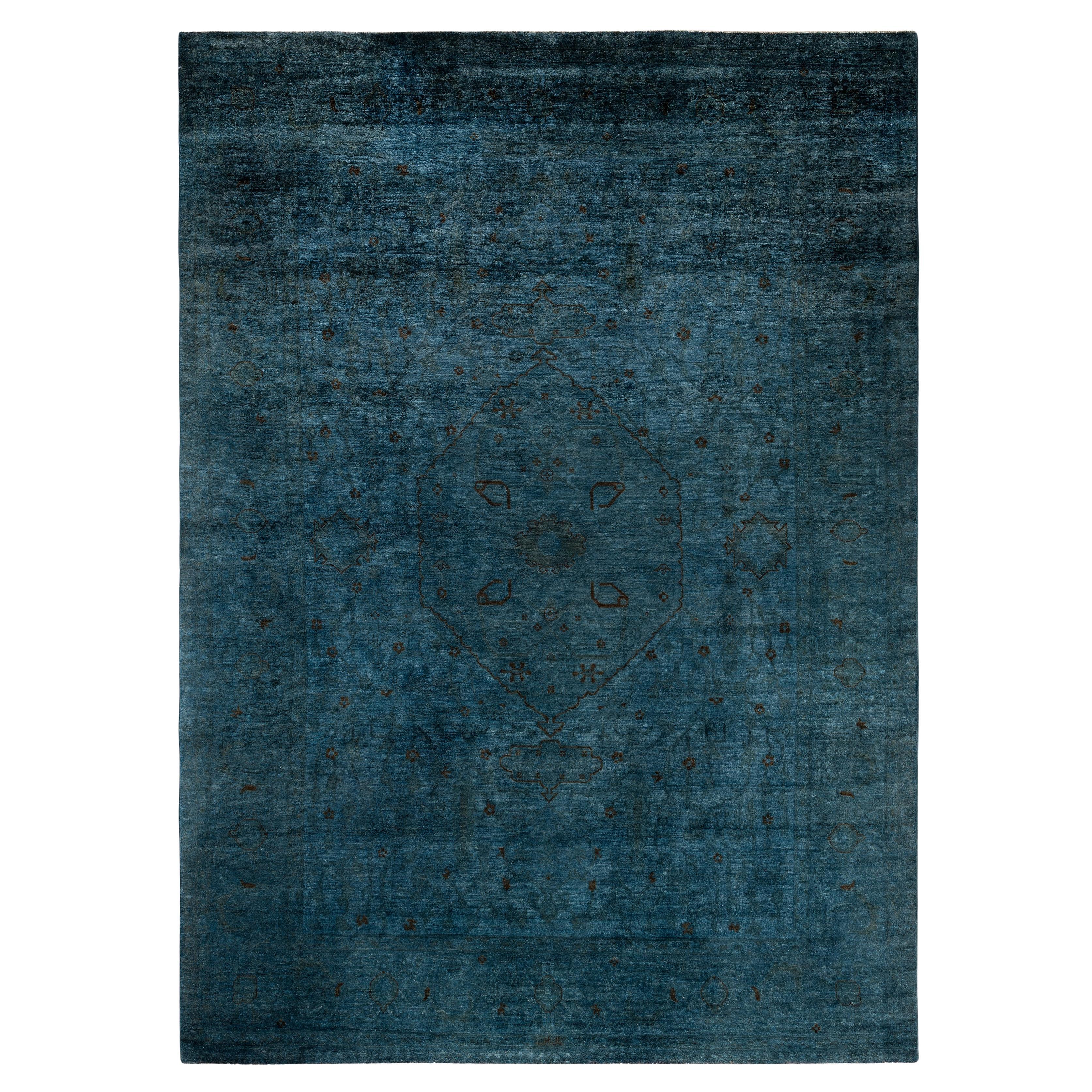 Alfombra de lana Overdyed Gris Única 8' 3" x 11' 4"