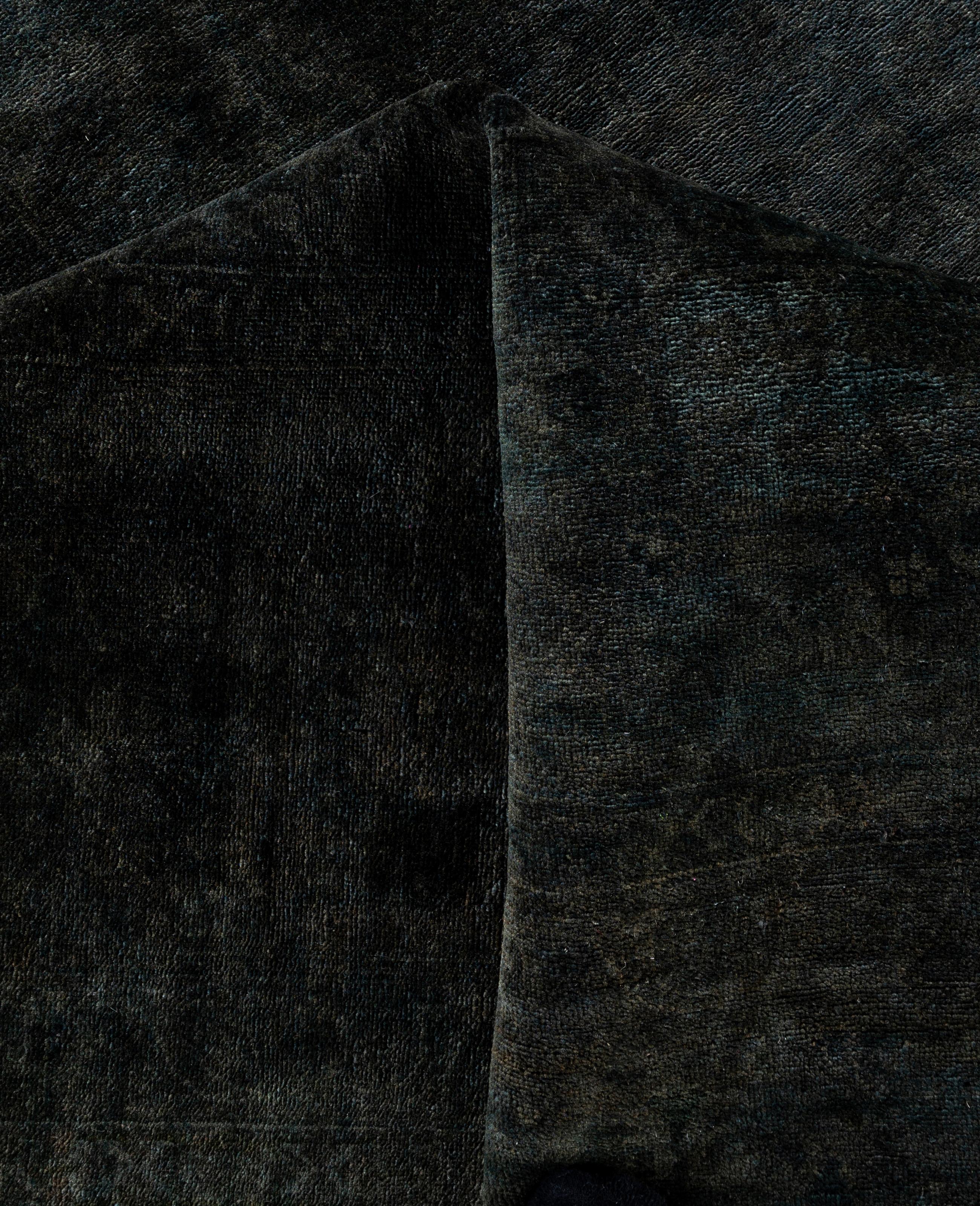 Laine Tapis de sol en laine gris surteint unique en son genre 9' 1