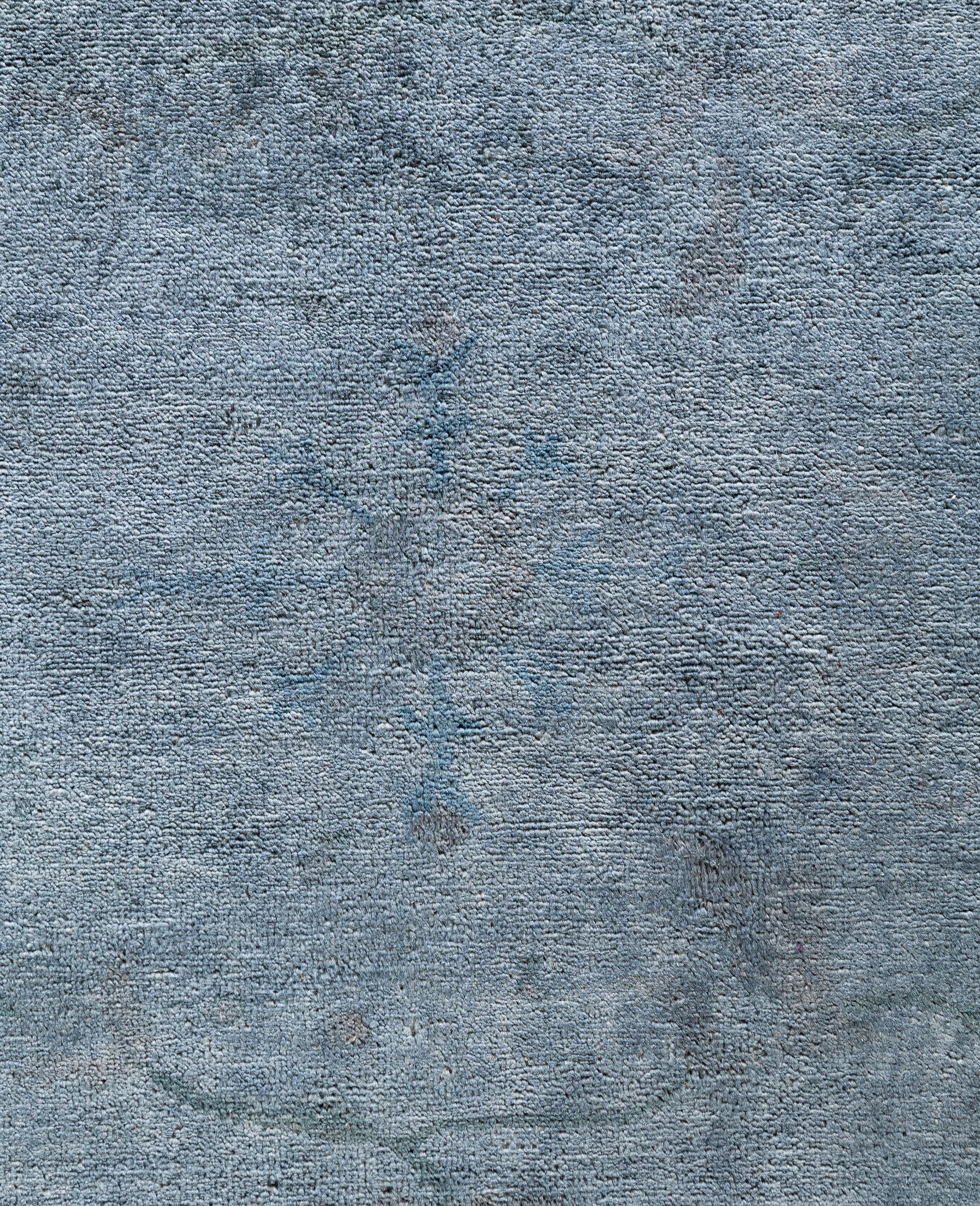 Pakistanais Tapis de sol en laine Overdyed One-of-a-Kind Gray 9' 1