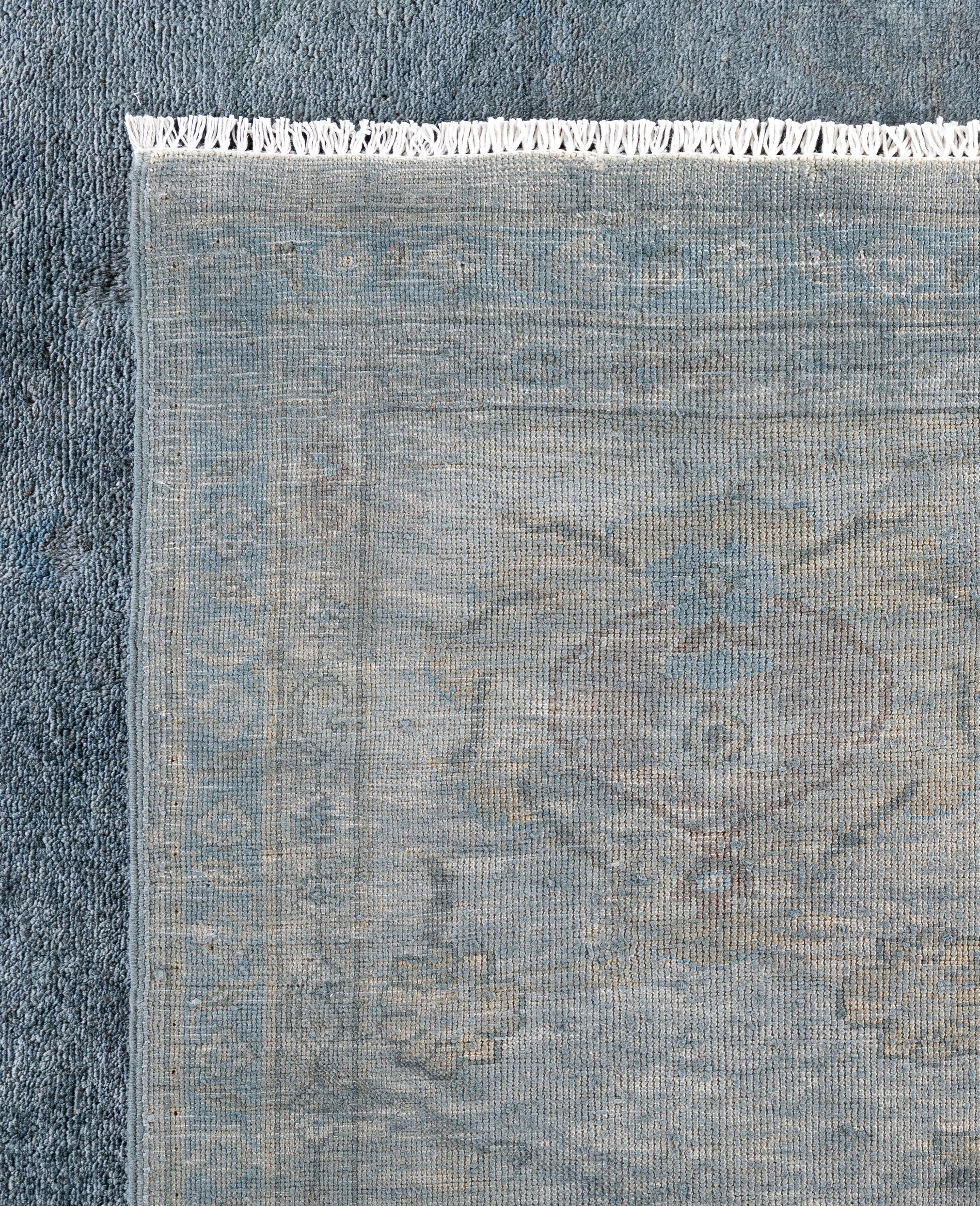 Tapis de sol en laine Overdyed One-of-a-Kind Gray 9' 1