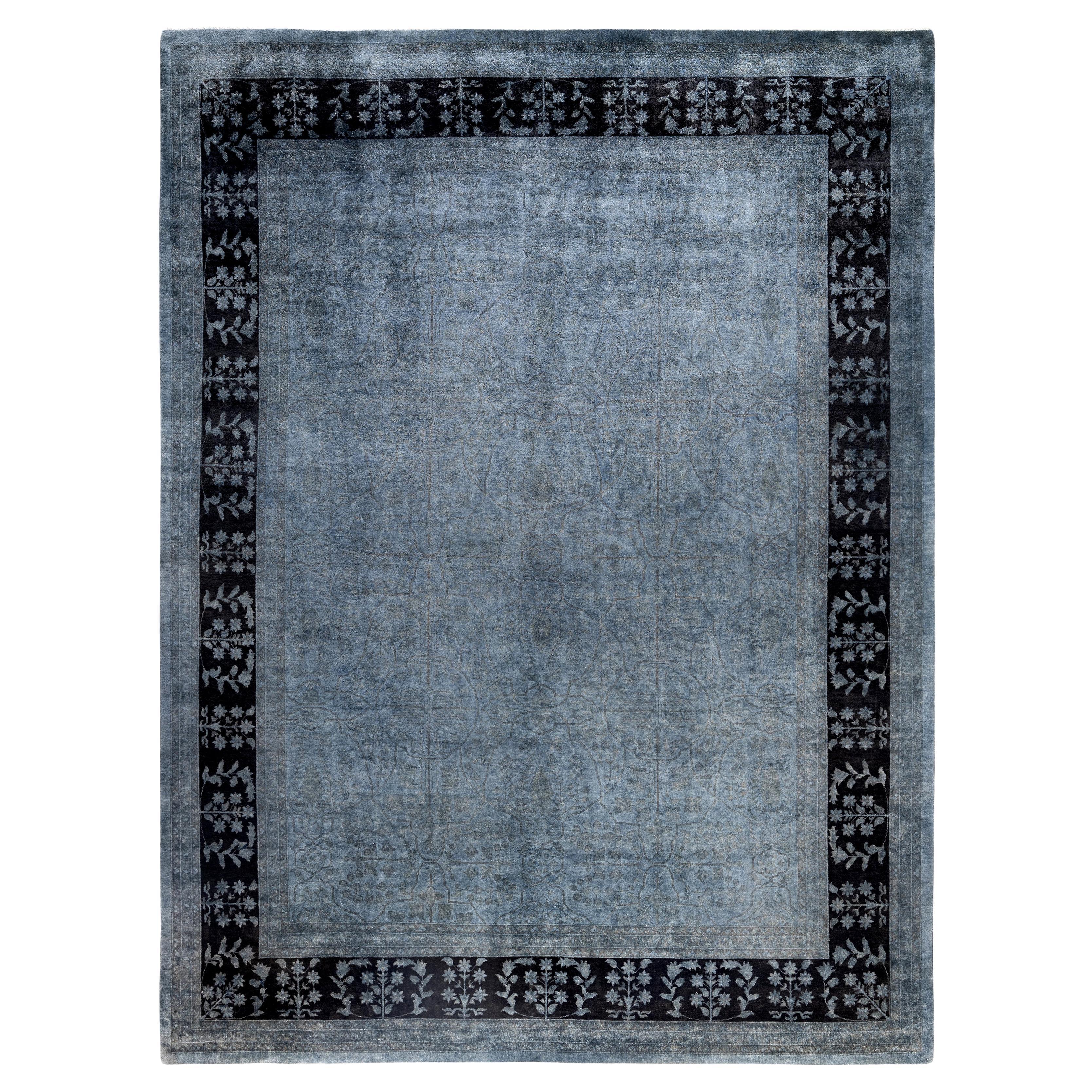 Tappeto Overdyed One-of-a-Kind Wool Gray Area Rug 9' 1" x 12' 3"