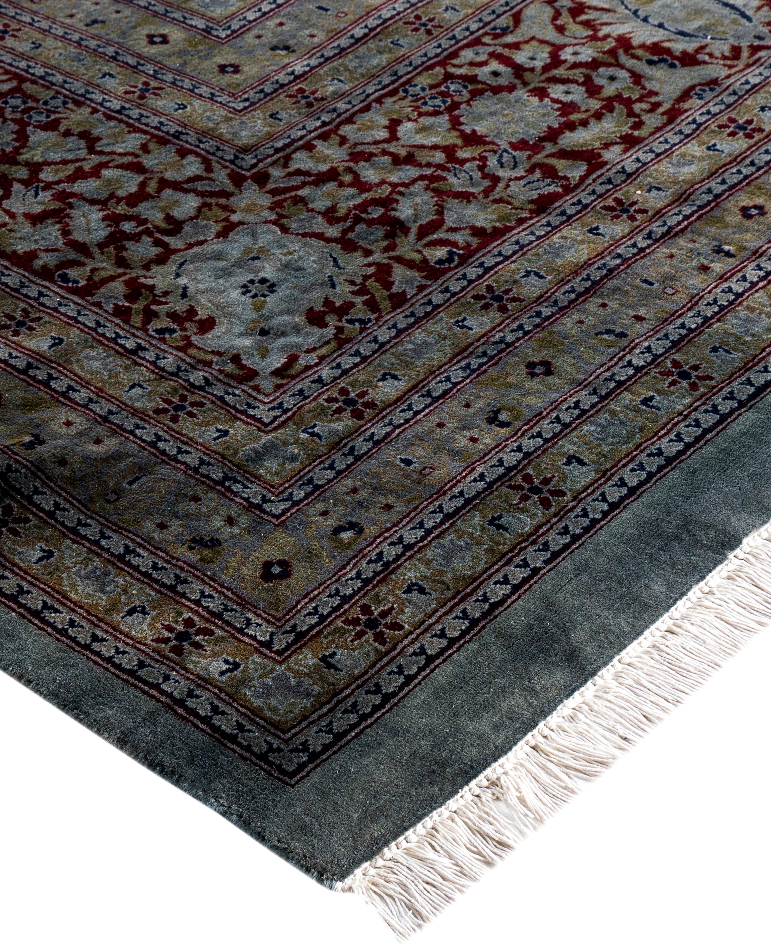 Over-dyed area rugs are created by taking vintage or traditional rugs and applying a vibrant, monochromatic dye over the existing patterns. This technique results in a bold, modern aesthetic while preserving the intricate designs beneath, blending