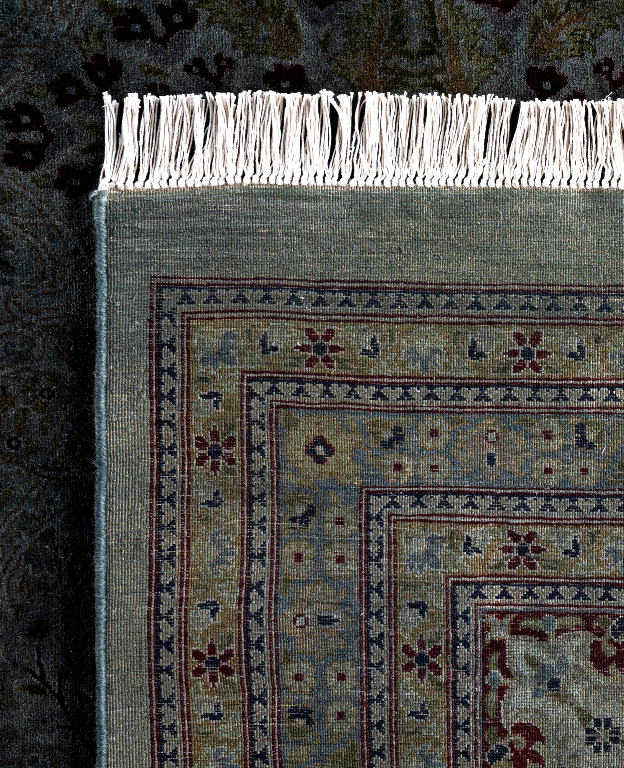 Overdyed One-of-a-Kind Wool Gray Area Rug 9' 10