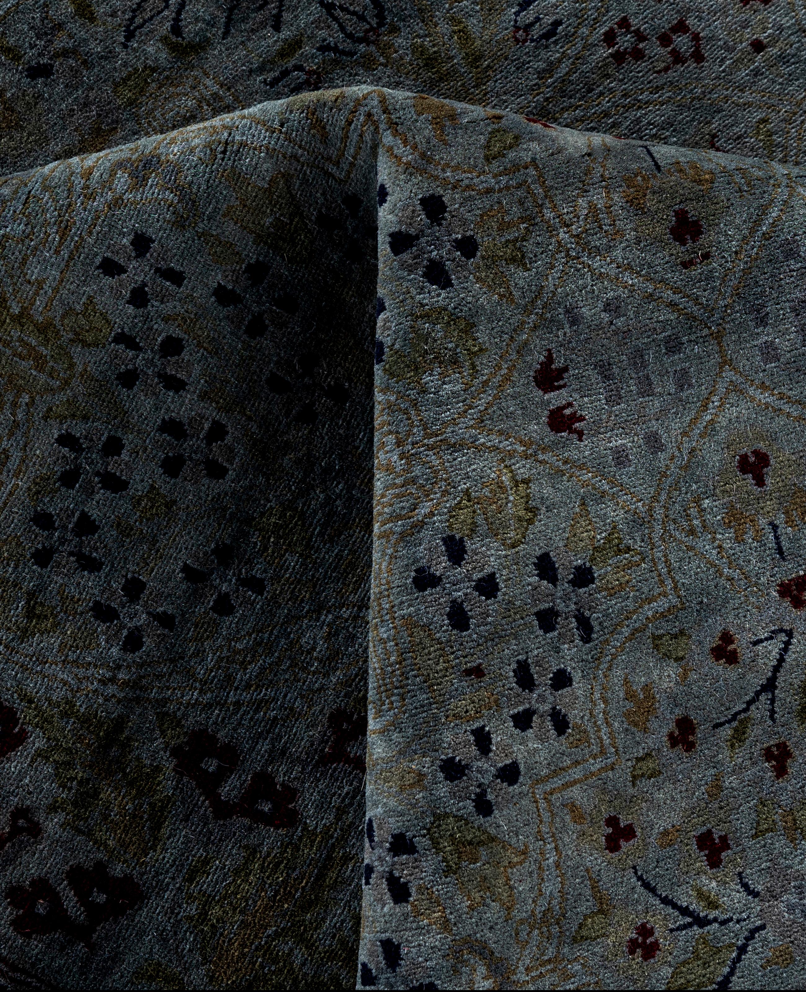Overdyed One-of-a-Kind Wool Gray Area Rug 9' 10
