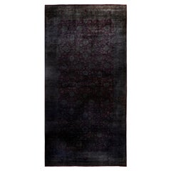 Tapis de zone Overdyed One-of-a-Kind en laine grise 9' 3" x 17' 9"