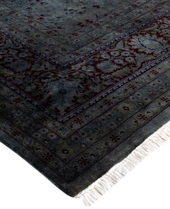 Overdyed One-of-a-Kind Wool Gray Area Rug 9' 4" x 18' 8"