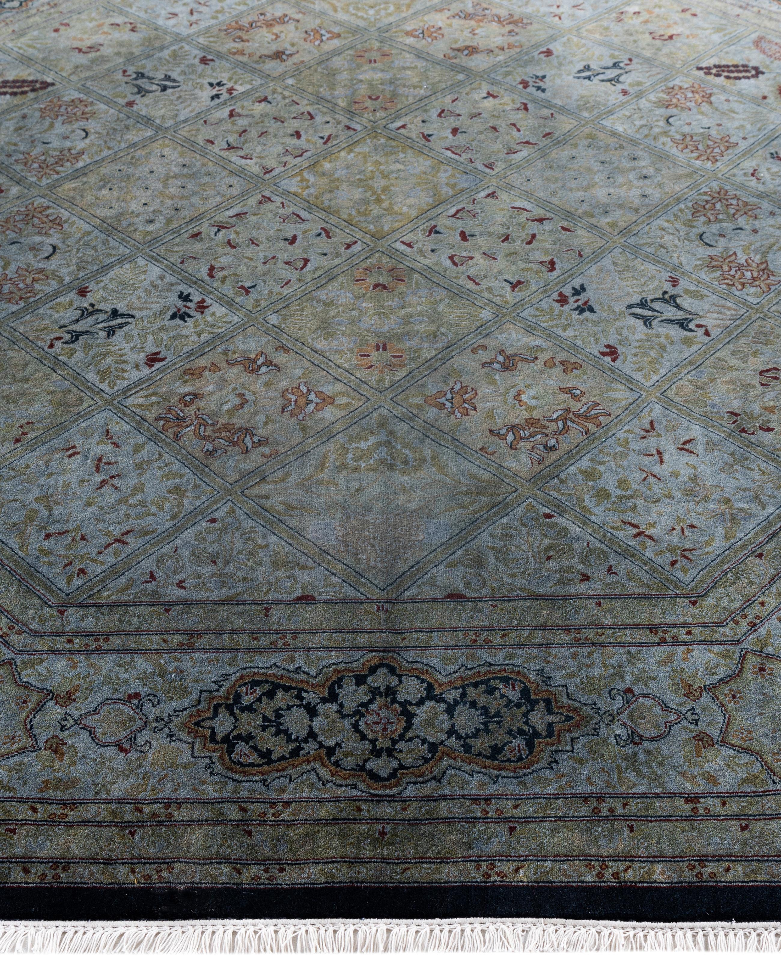 Alfombra de lana Overdyed One-of-a-Kind Octagon Gris 7' 1