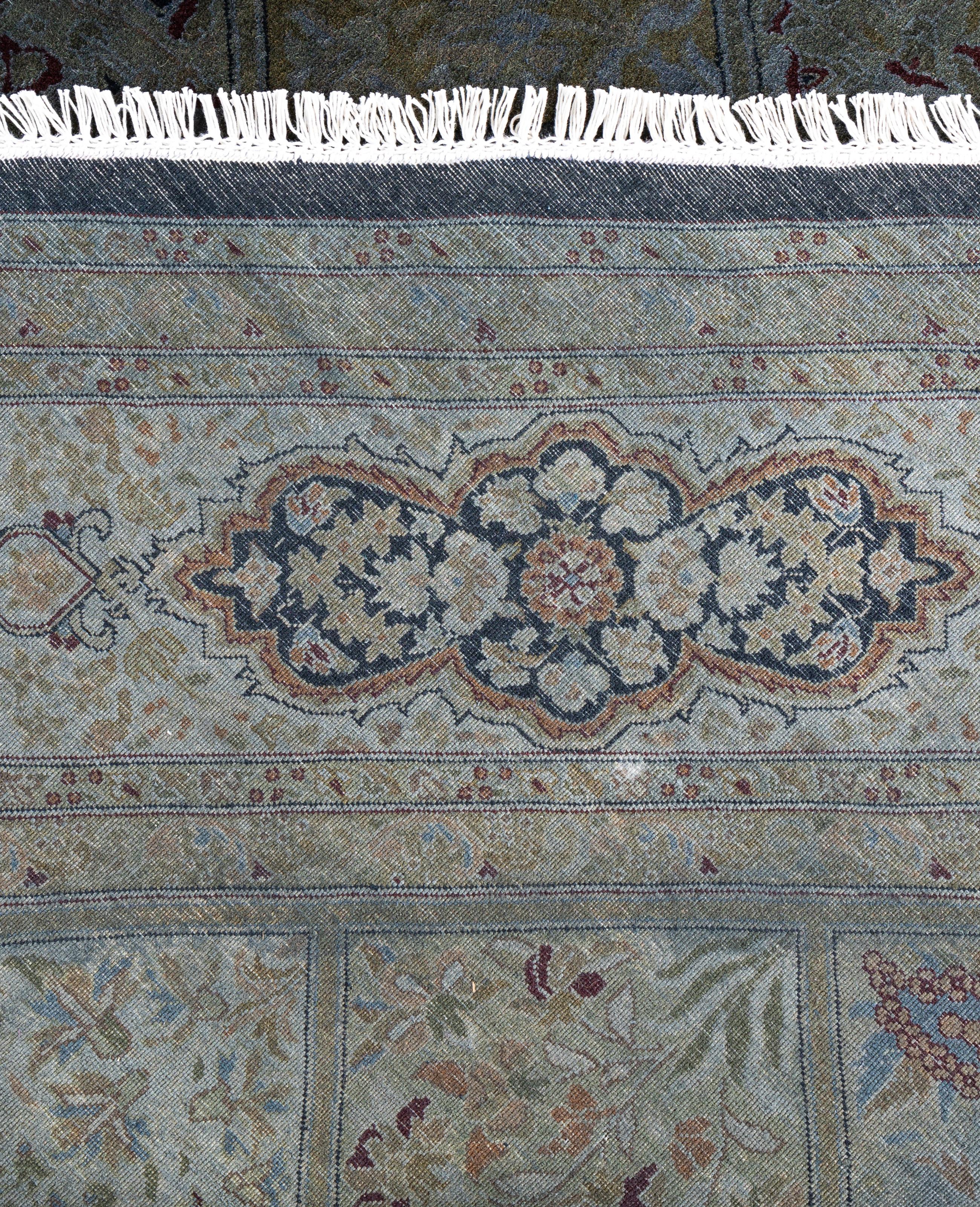 Alfombra de lana Overdyed One-of-a-Kind Octagon Gris 7' 1